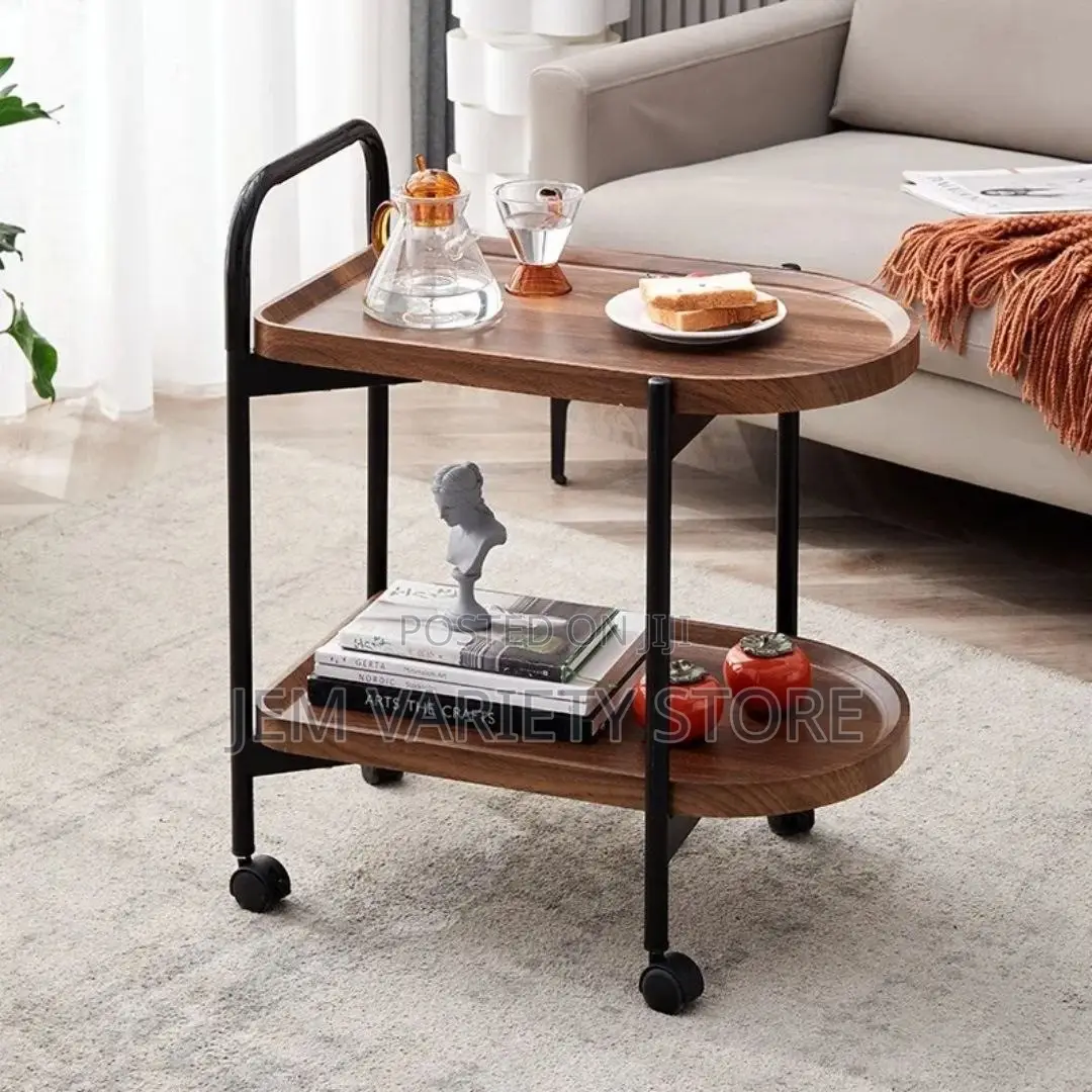 Morden Nordic Style 2tier Rolling Cart Trolley With Wheels.