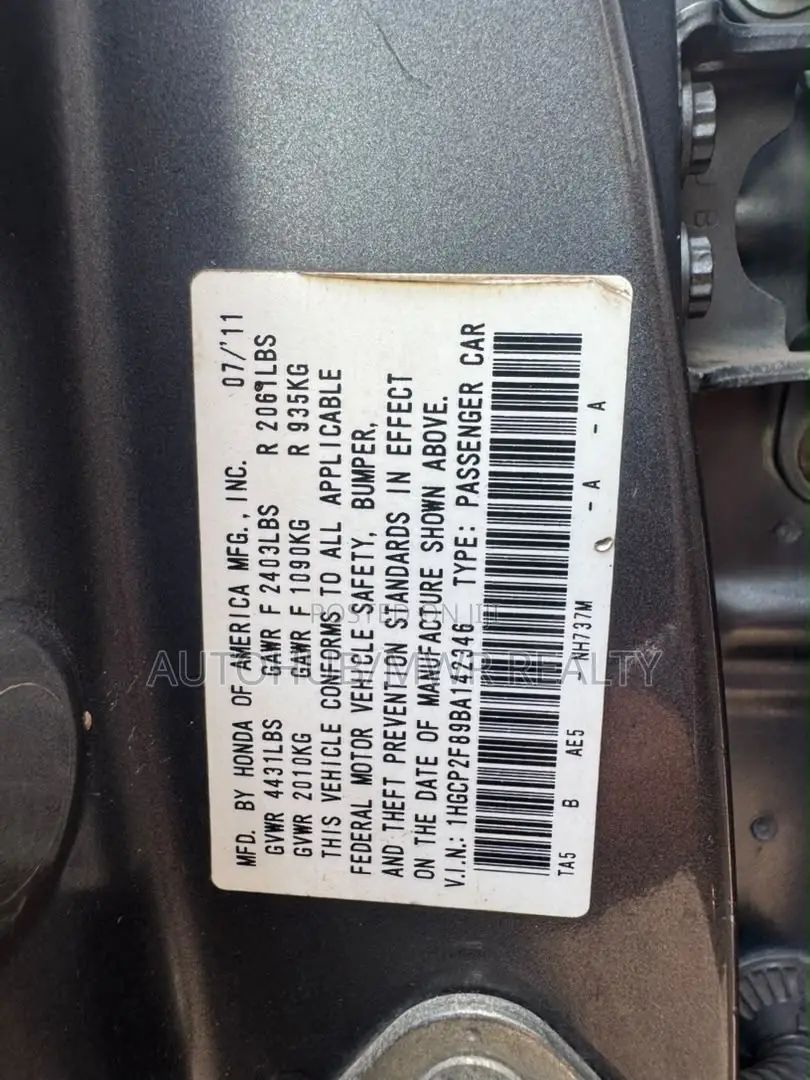 Honda Accord 2012 Gray