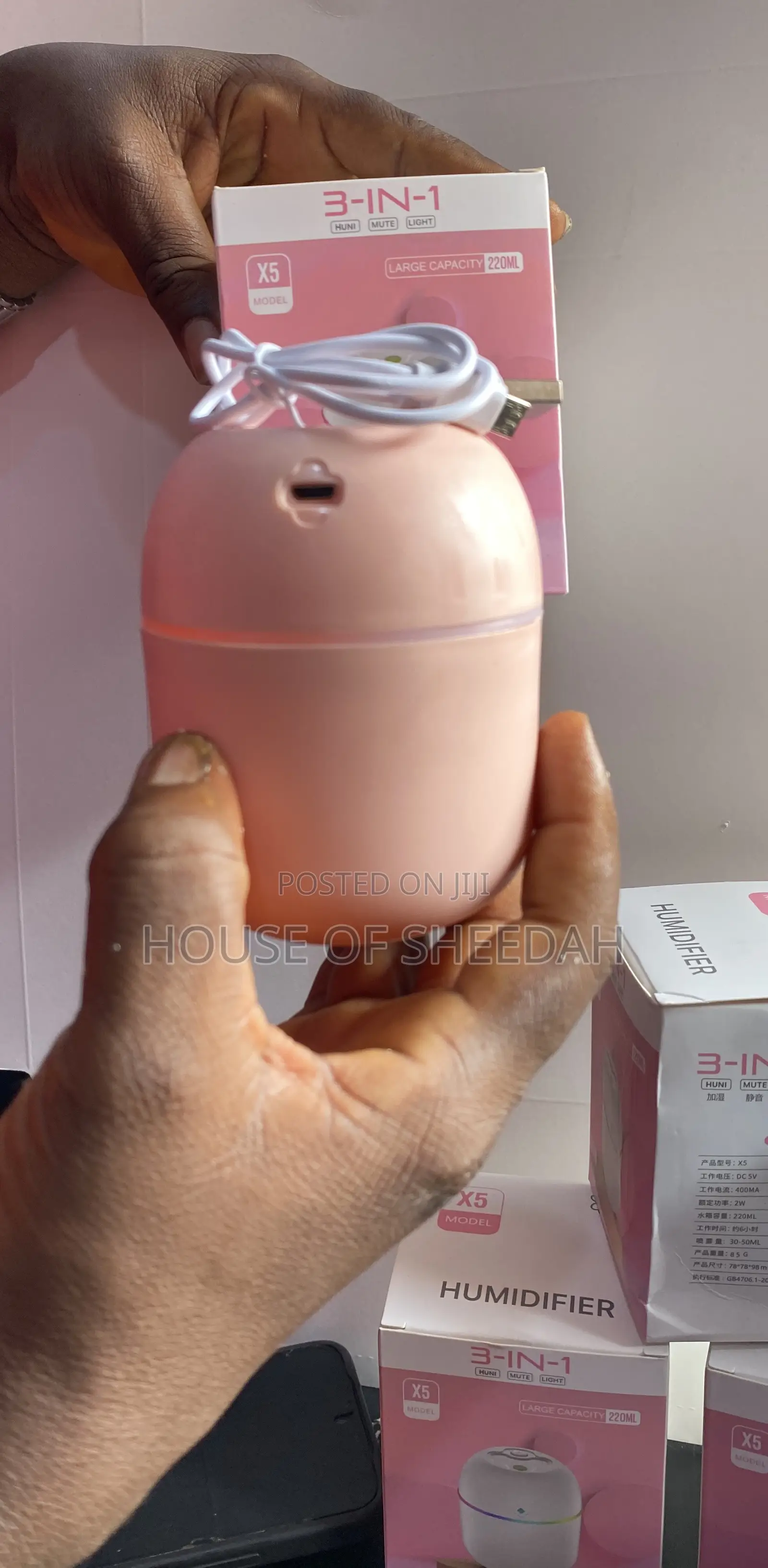 3-in-1 Portable USB Mini Air Humidifiers (220ml)