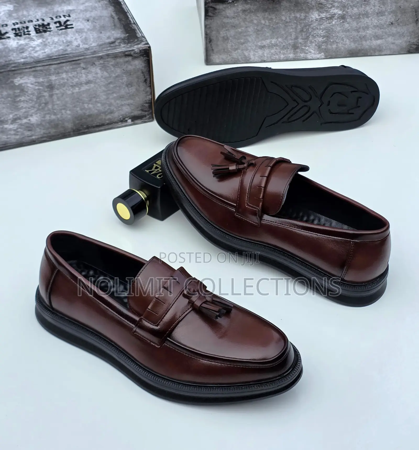 Men's Leather Tassel Loafers With Decorative Fringe