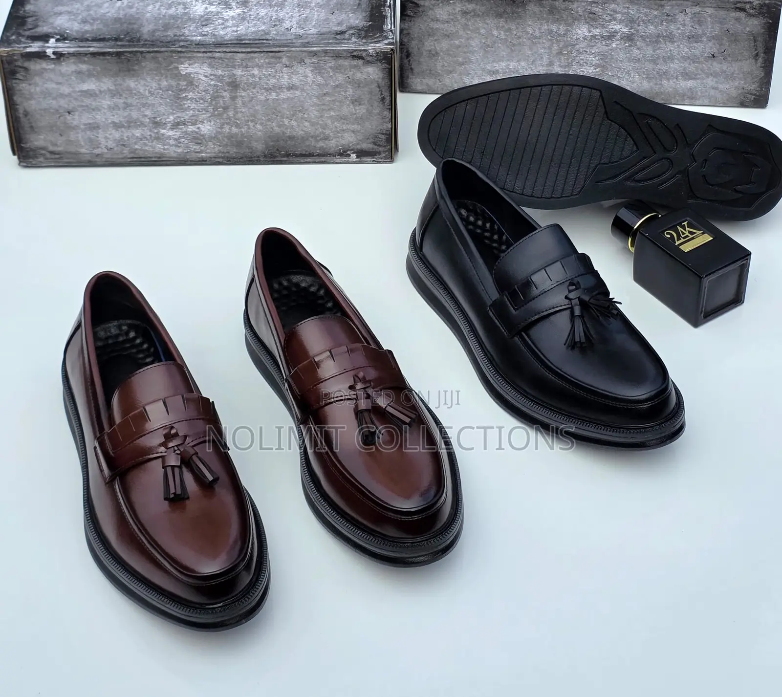Men's Leather Tassel Loafers With Decorative Fringe