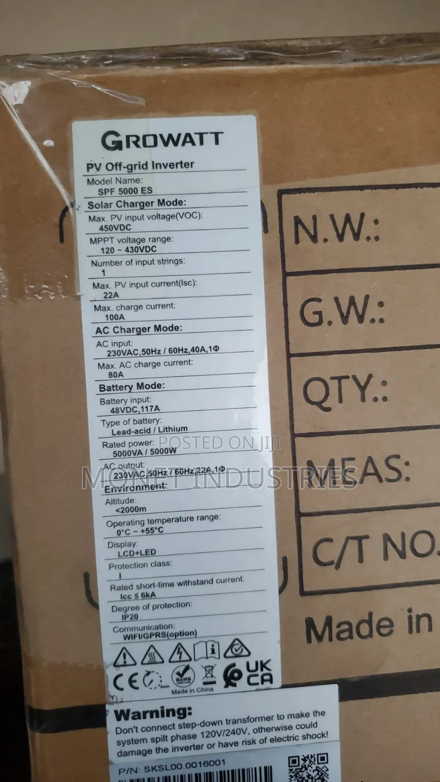 5kva 48v Growatt Hybrid Inverter