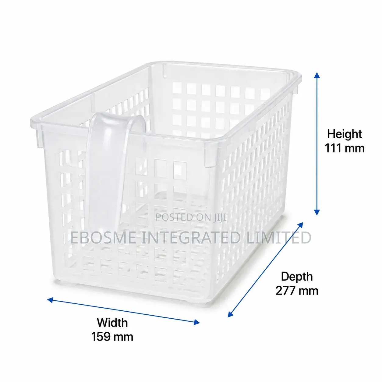 Japanese Clear Storage Organizer Basket With Handle