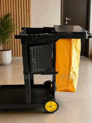 Janitor Cart With Locking Cabinet
