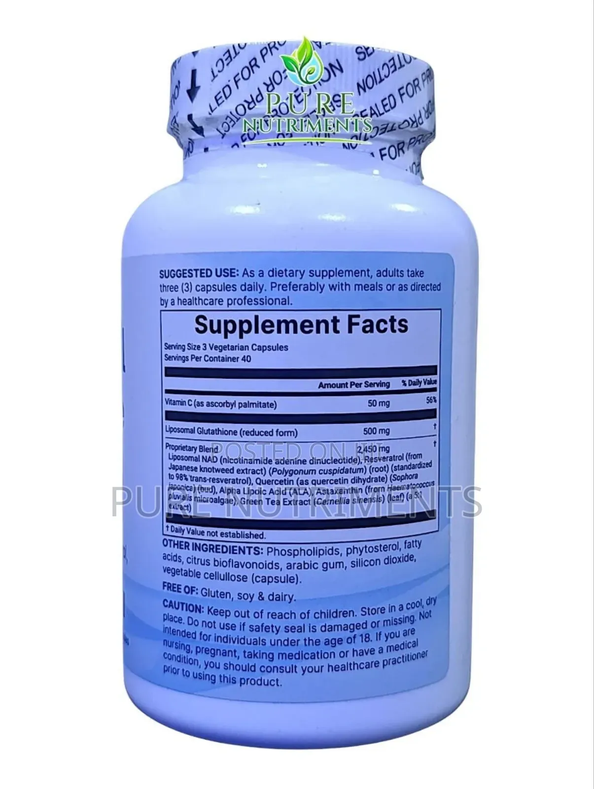 Liposomal Glutathione Complex3000mg 120 Caps_Skin Antioxidant Support