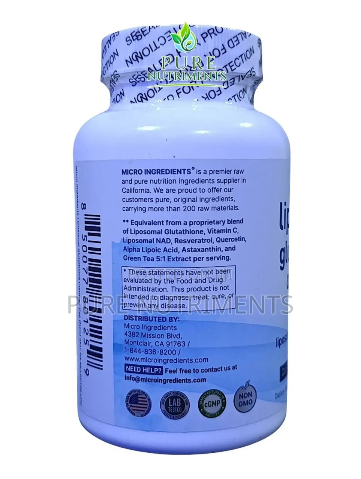 Liposomal Glutathione Complex3000mg 120 Caps_Skin Antioxidant Support