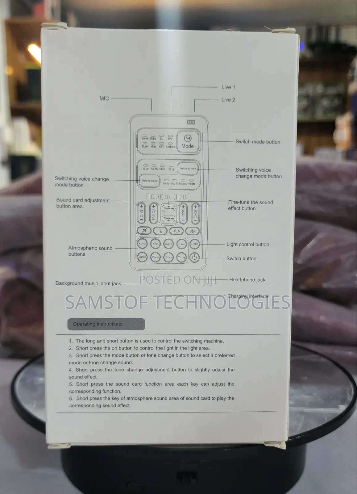 19 Voice Changer Handheld Portable Sound Card