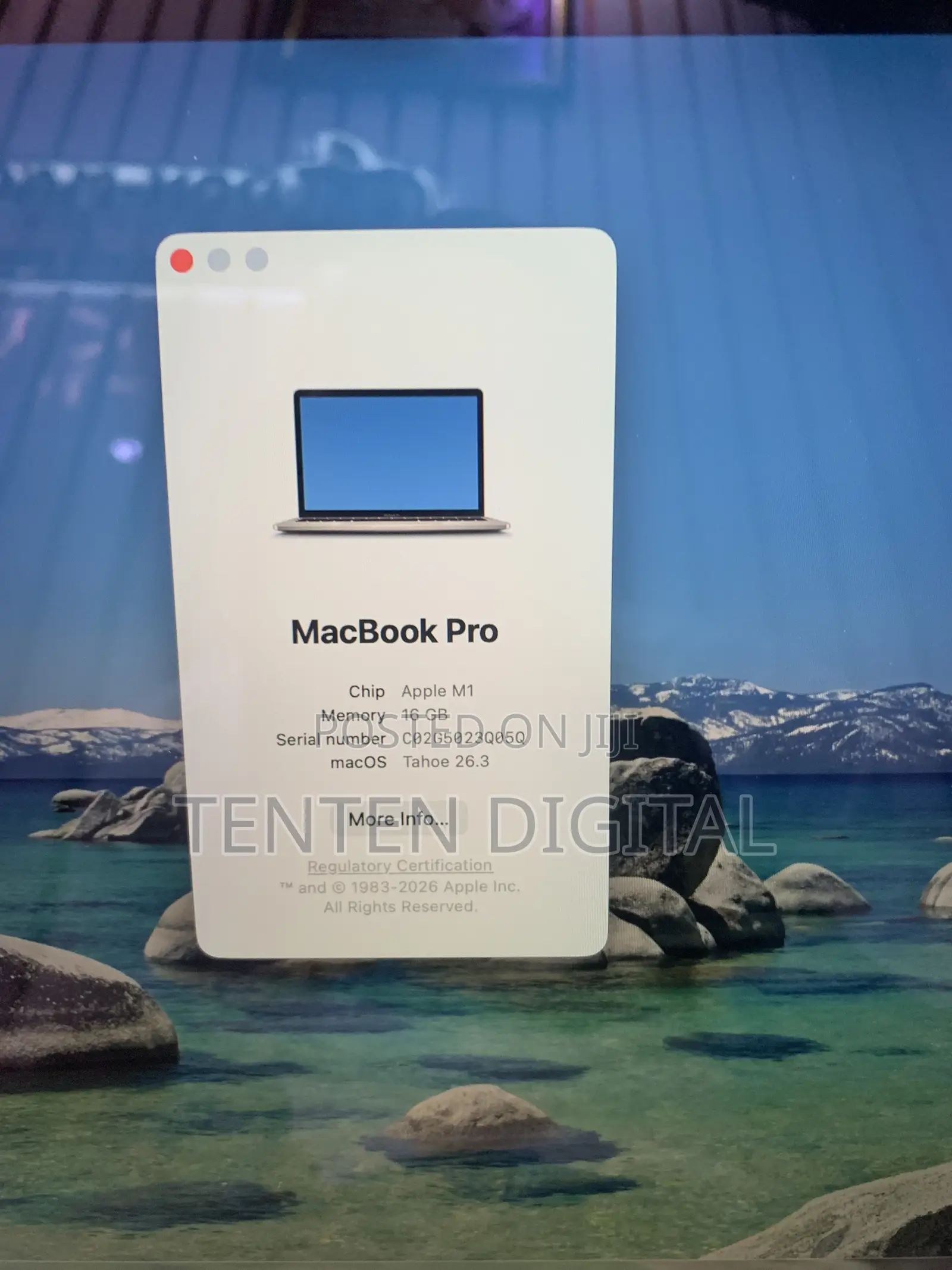 Laptop Apple MacBook Pro 2020 M1 16GB Apple M1 SSD 256GB