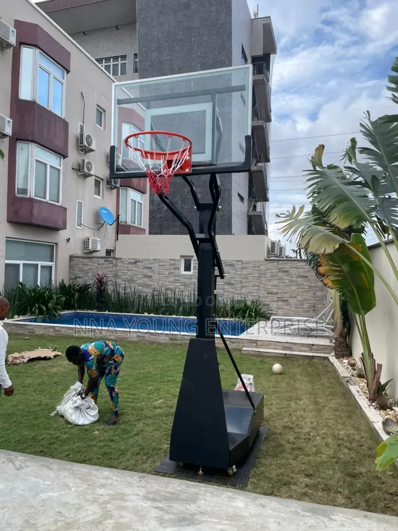 A Portable Heavy-Duty Adjustable Basketball