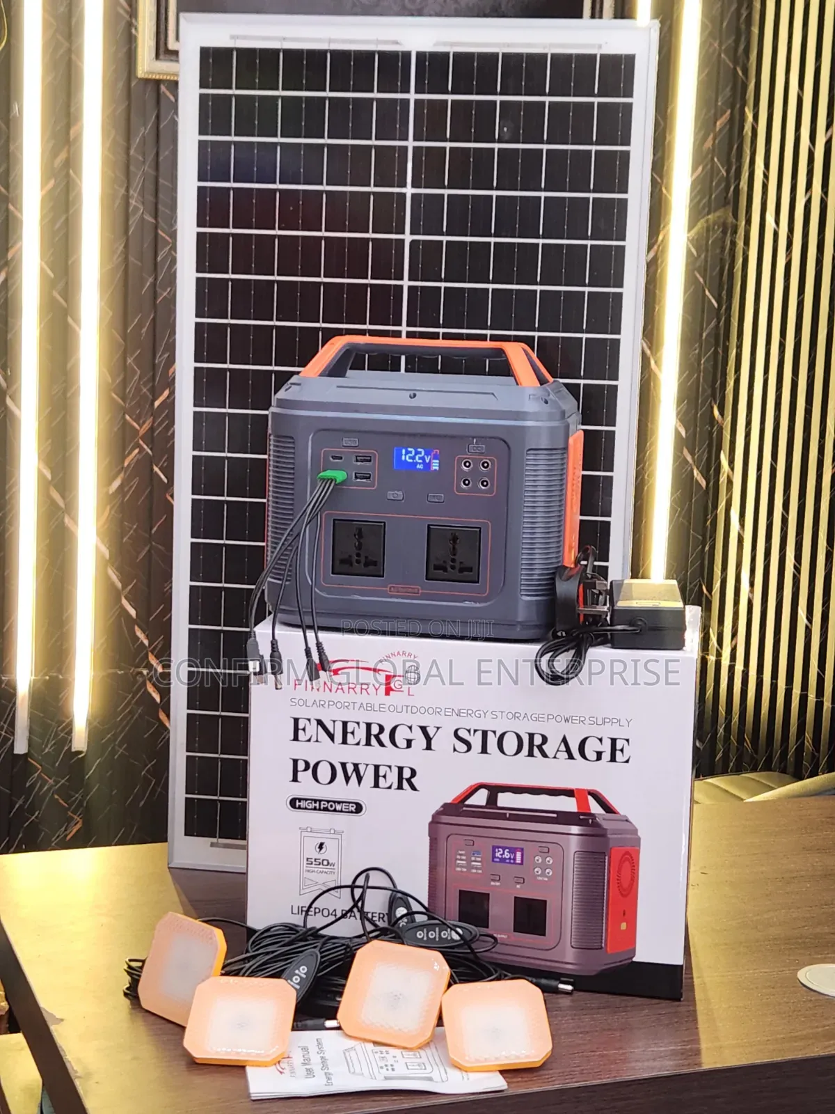 Original 350w Lithium Battery Solar Generator With 50w Solar Panel