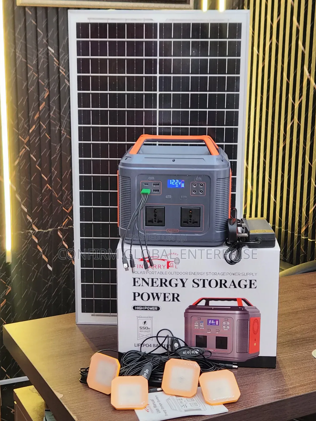 Potable 350watts Solar System With Panel and 4bulbs