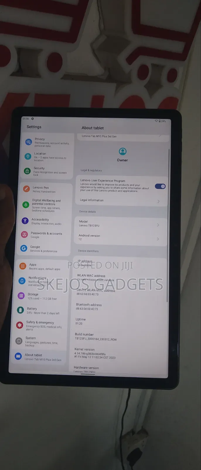 Lenovo Tab M10 128 GB Gray