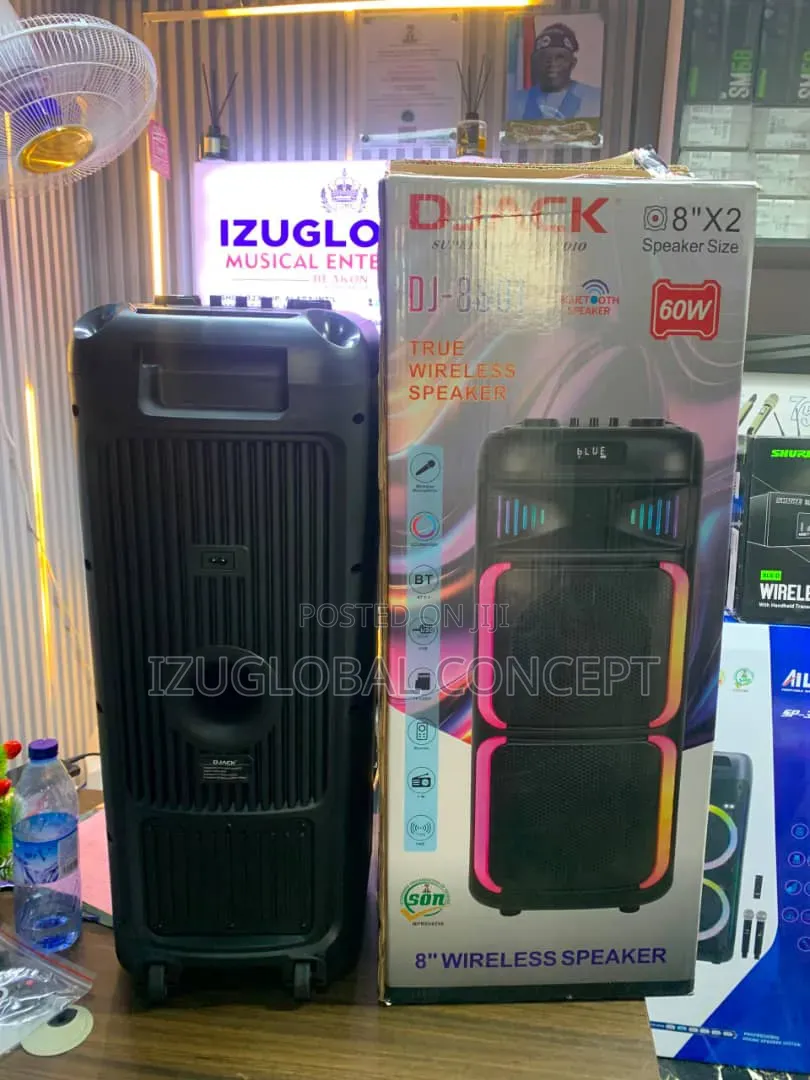 Djack DJ-8801 8" Wireless Rechargeable Public Address Speaker