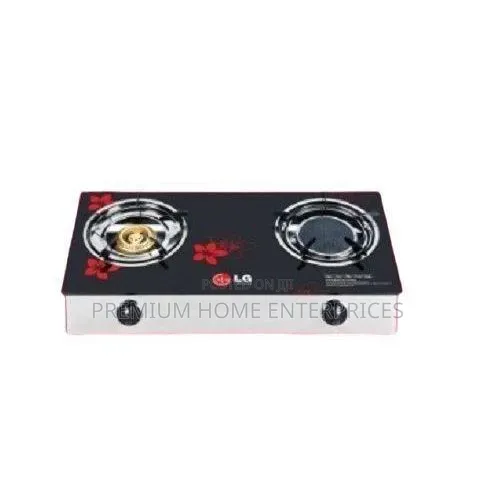 LG Glass Gas Double Burner