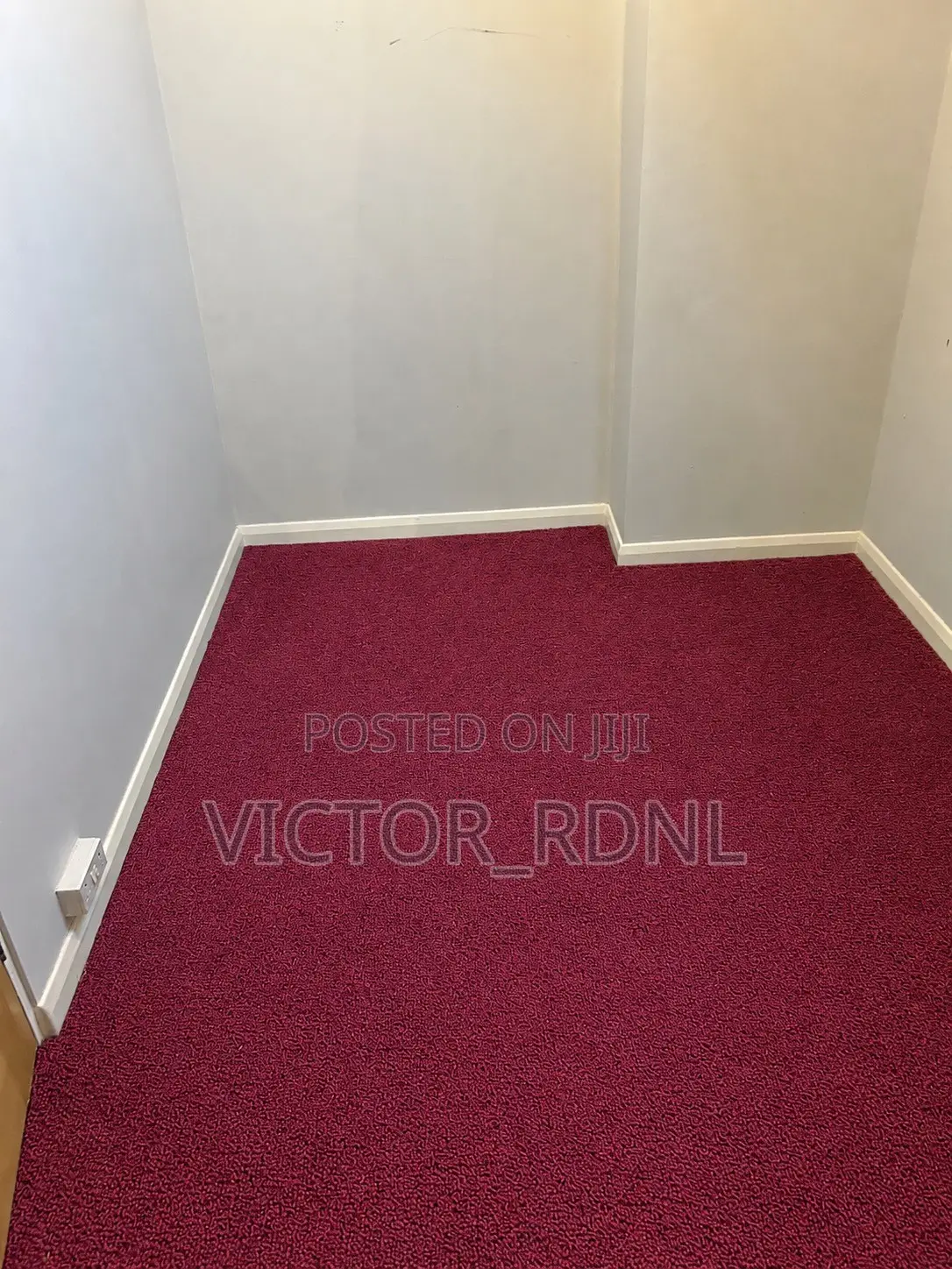 European Red Wall to Wall Rug