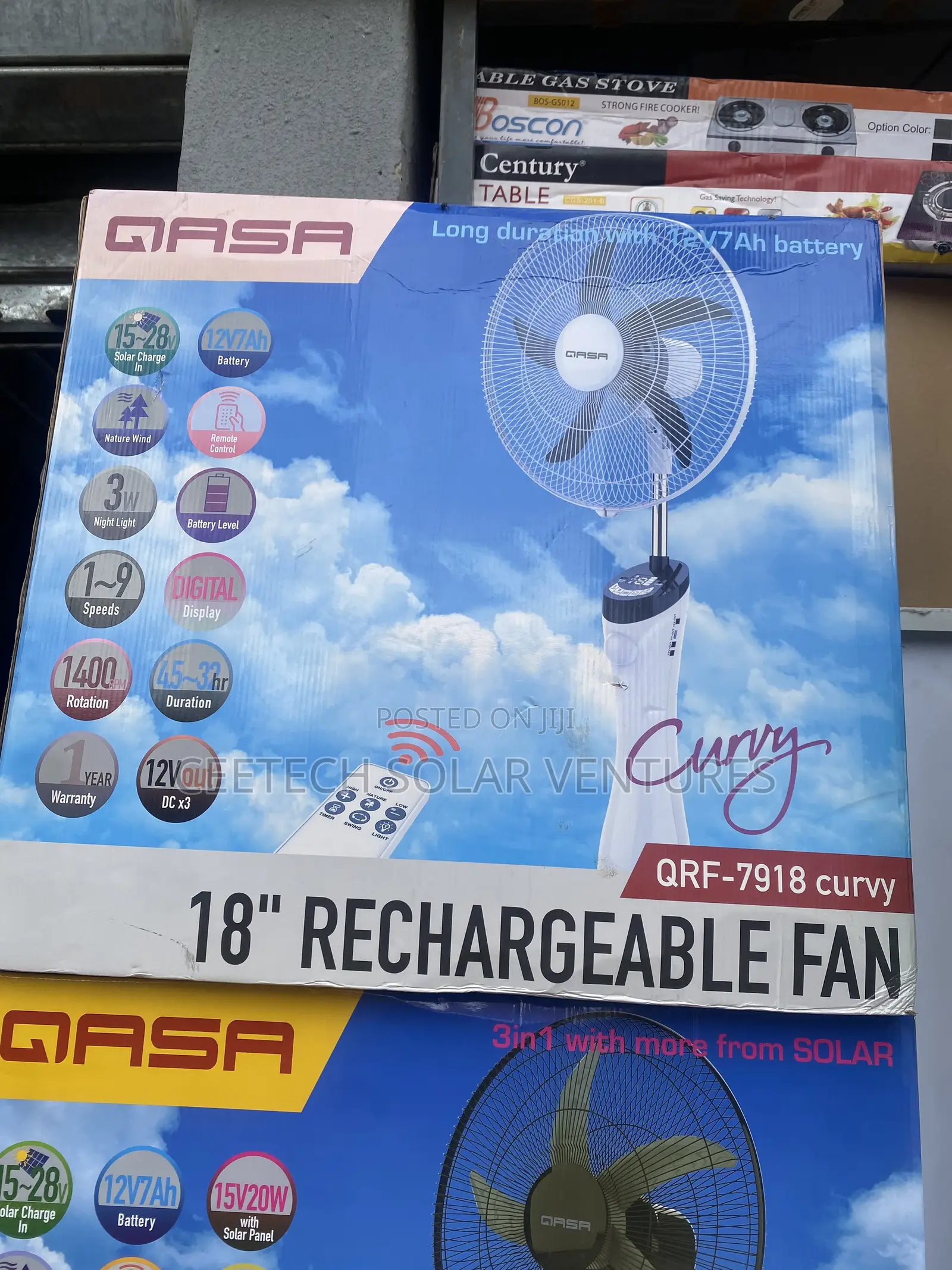Qasa 18 Inches Fan, QRF-7918 Curvy
