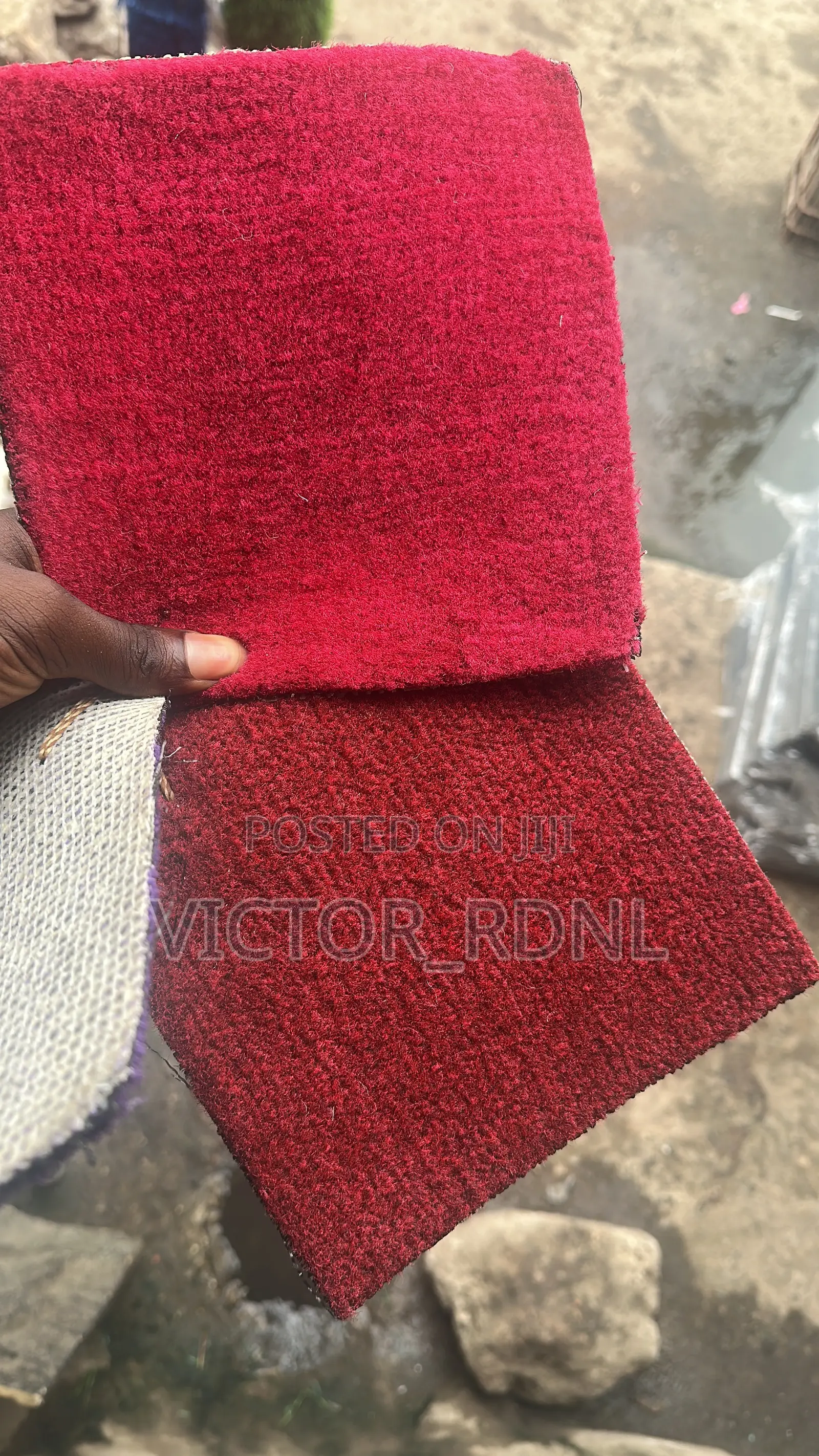 European Red Wall to Wall Rug