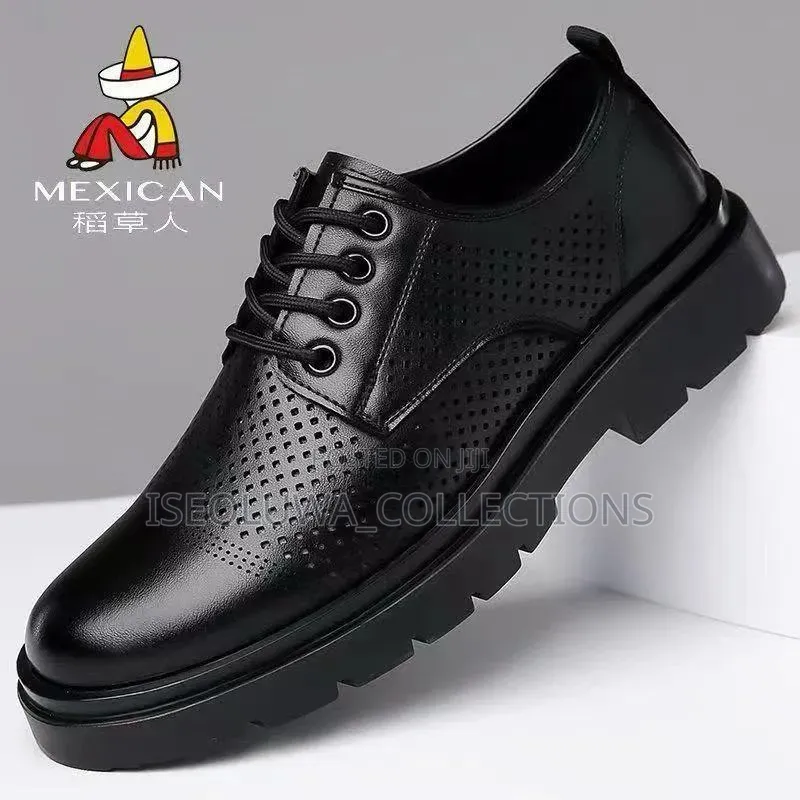 Stylish Black Leather Casual Loafers. 39_44