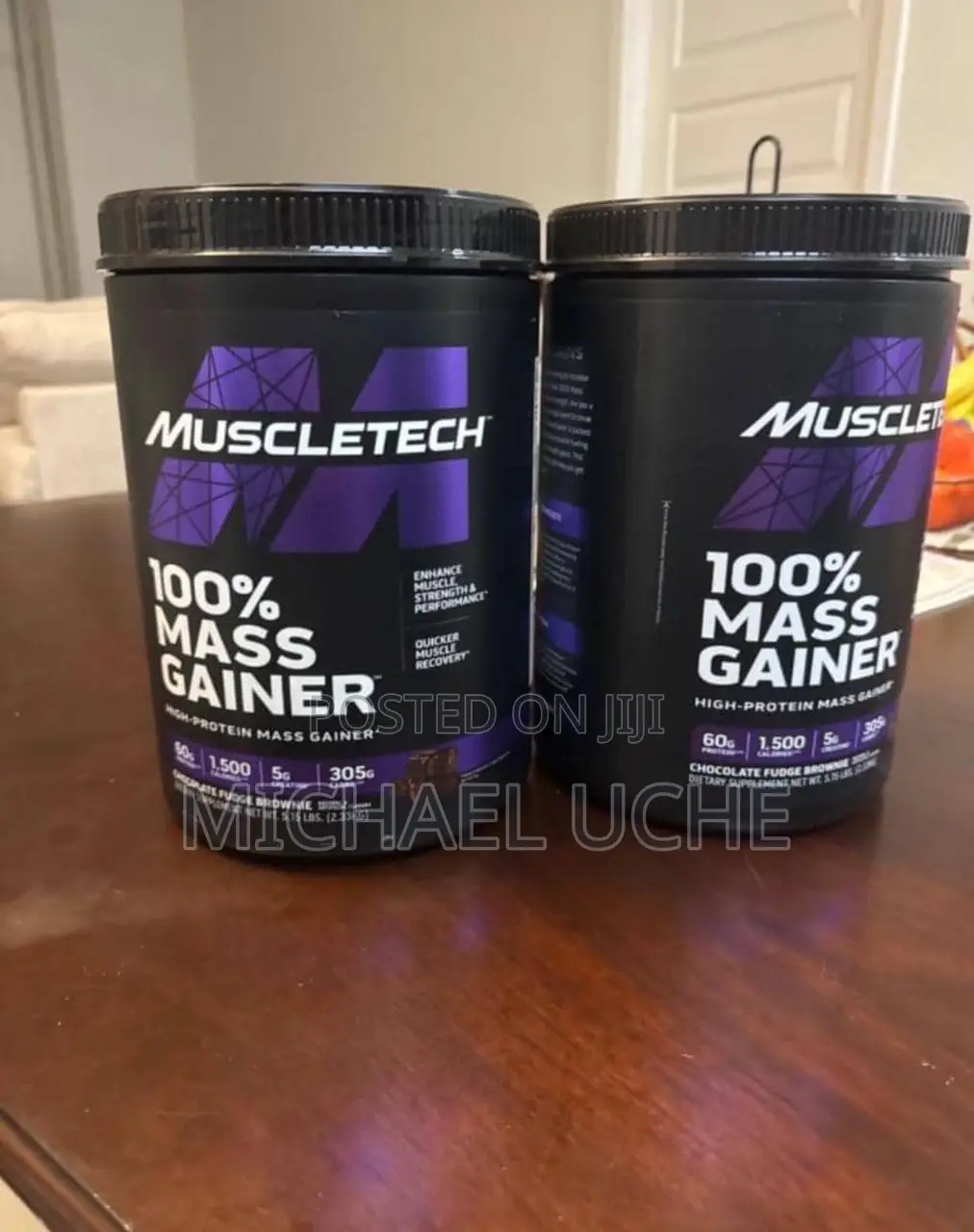 MuscleTech 100% Mass Gainer (5.15 LBS- 2.33kg) Chocolate Fudge Brownie