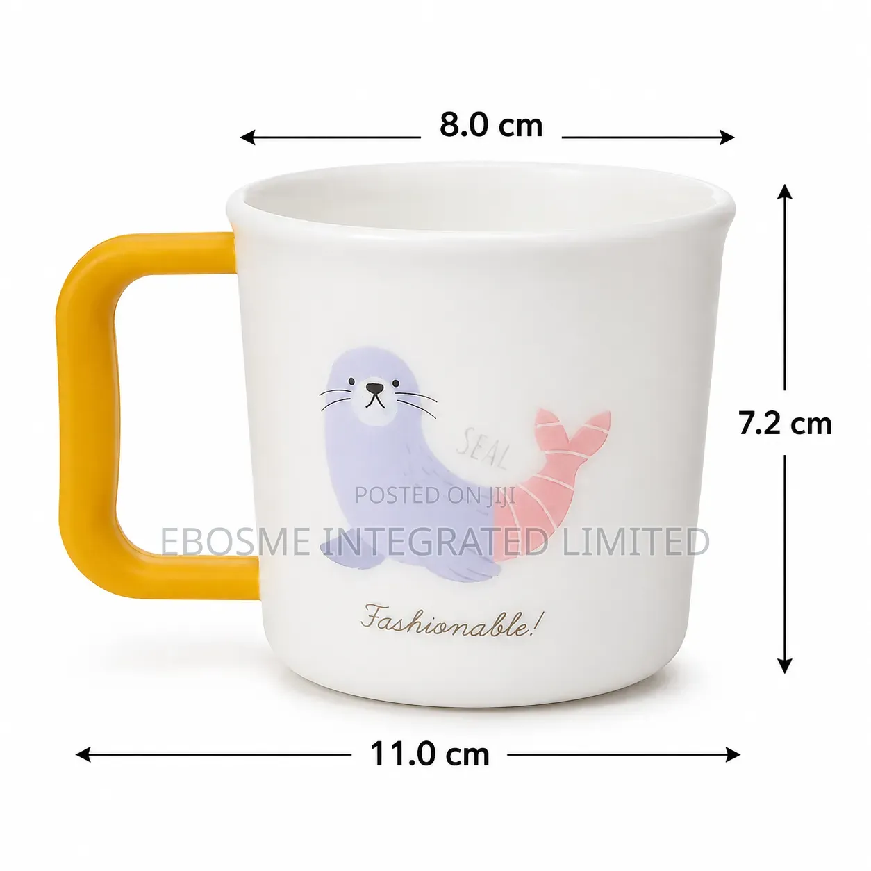 210ml Kids Plastic Mug With Handle – Seal Design