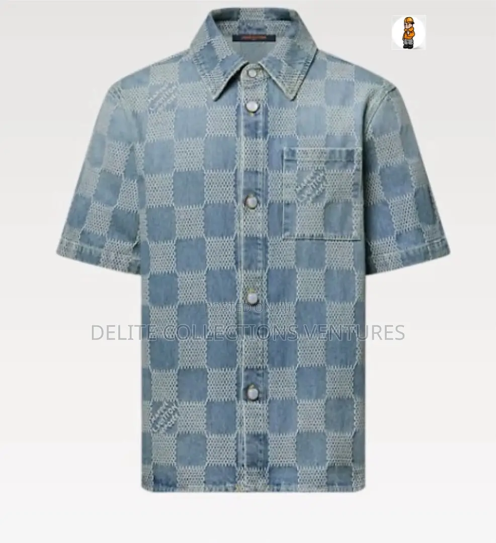 Louis Vuitton Monigram Denim Short-Sleeve ShirtAvailable in M-2Xl