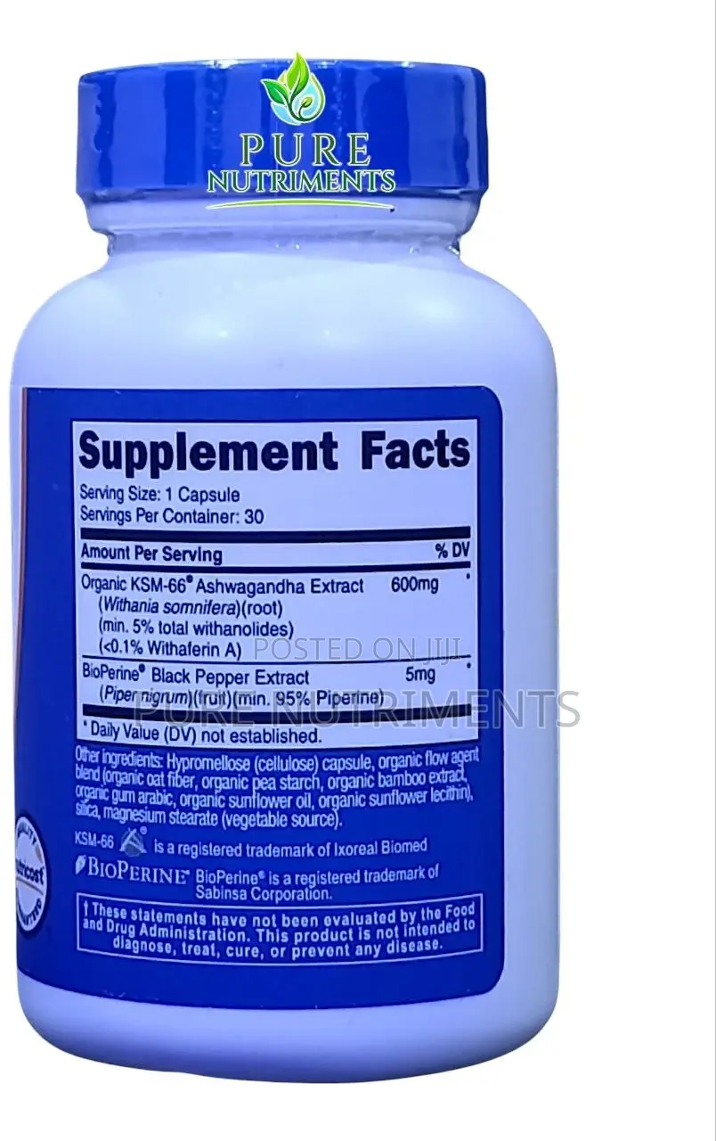 Nutricost KSM-66 600mg 30 Capsules_ Stress and Energy Support