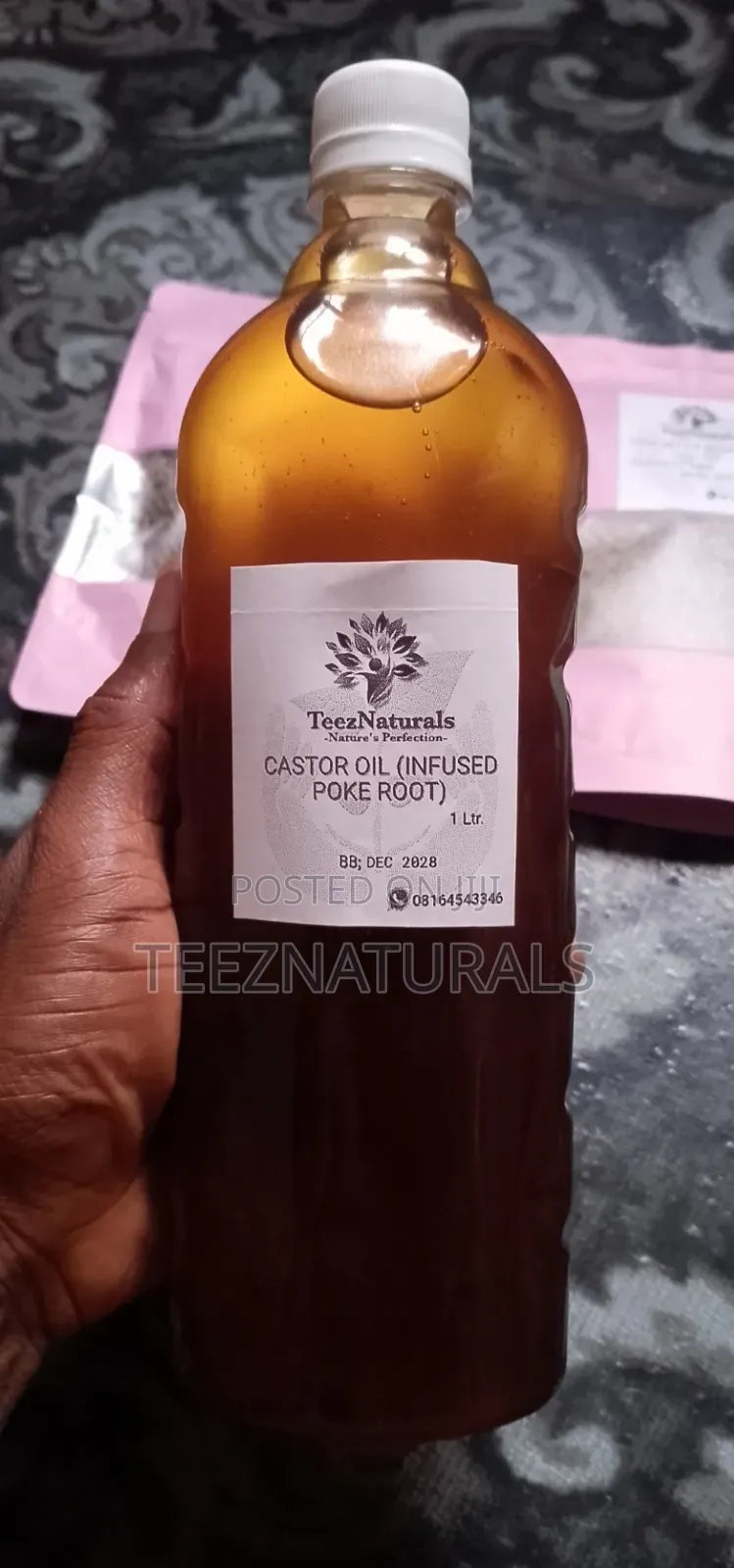 Castor Oil (Infused Poke Root) 100ml, 250ml, 500ml, 1ltr.