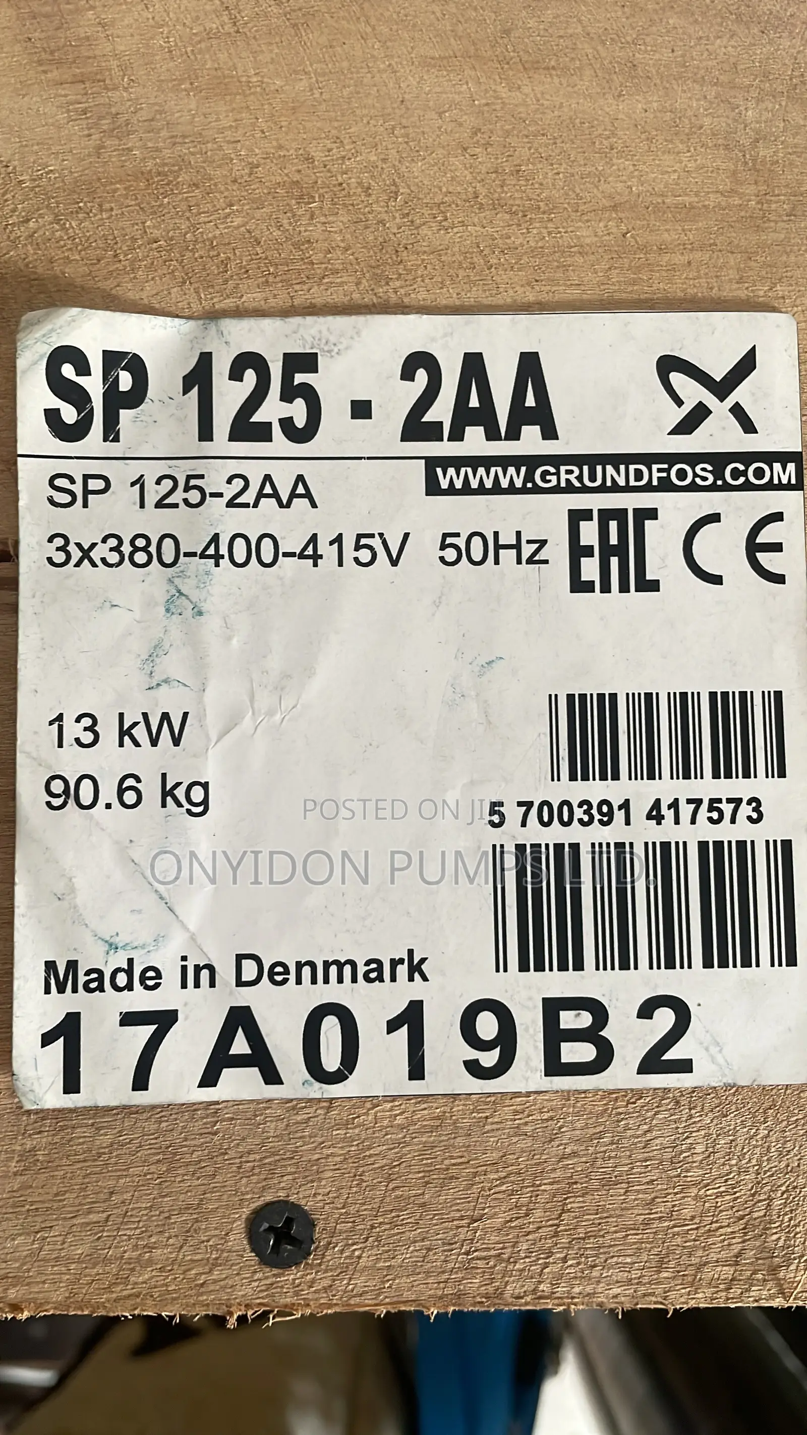 Grundfos Submmersible Pump 8inches