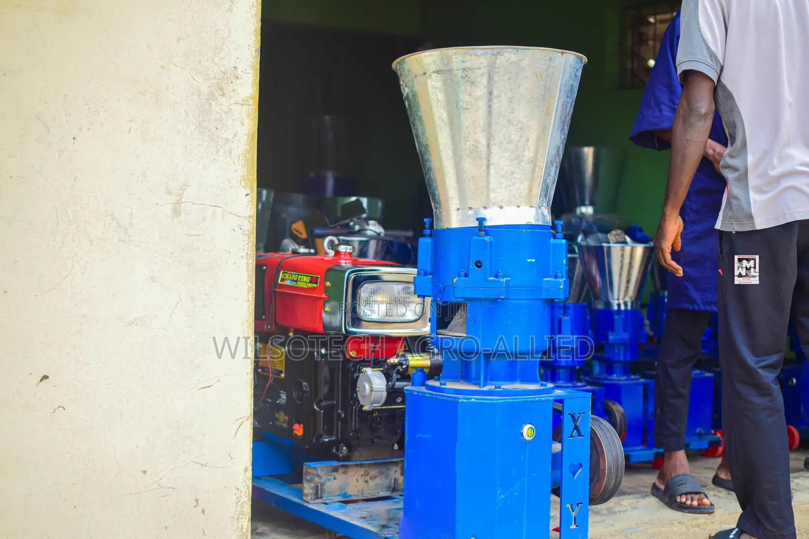 600kg/Hr Diesel Engine Powered Pelletizer Machine