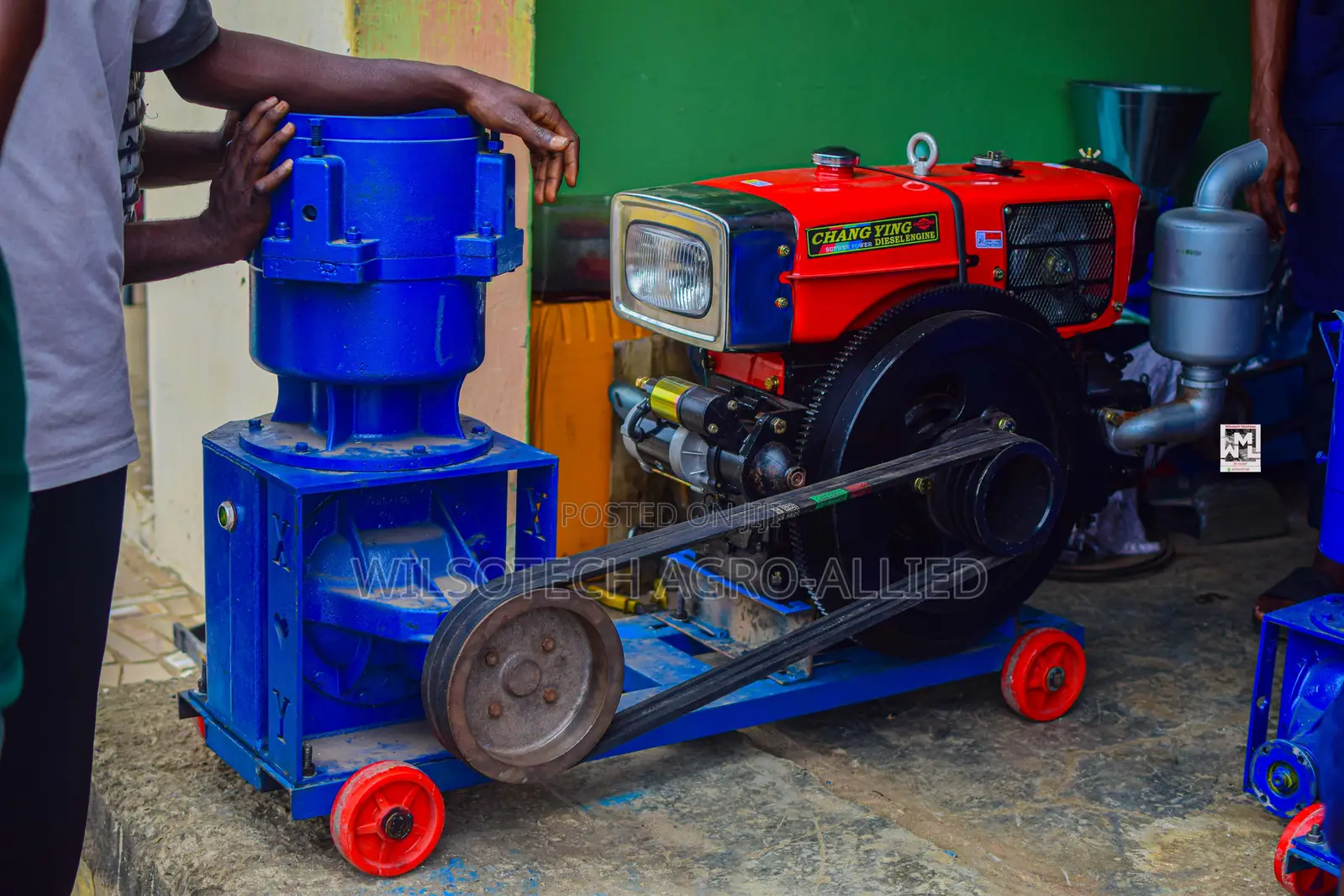 600kg/Hr Diesel Engine Powered Pelletizer Machine