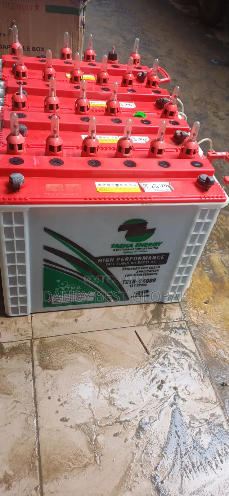 Tasha Energy High Performance Tall Tubular Battery 220Ah