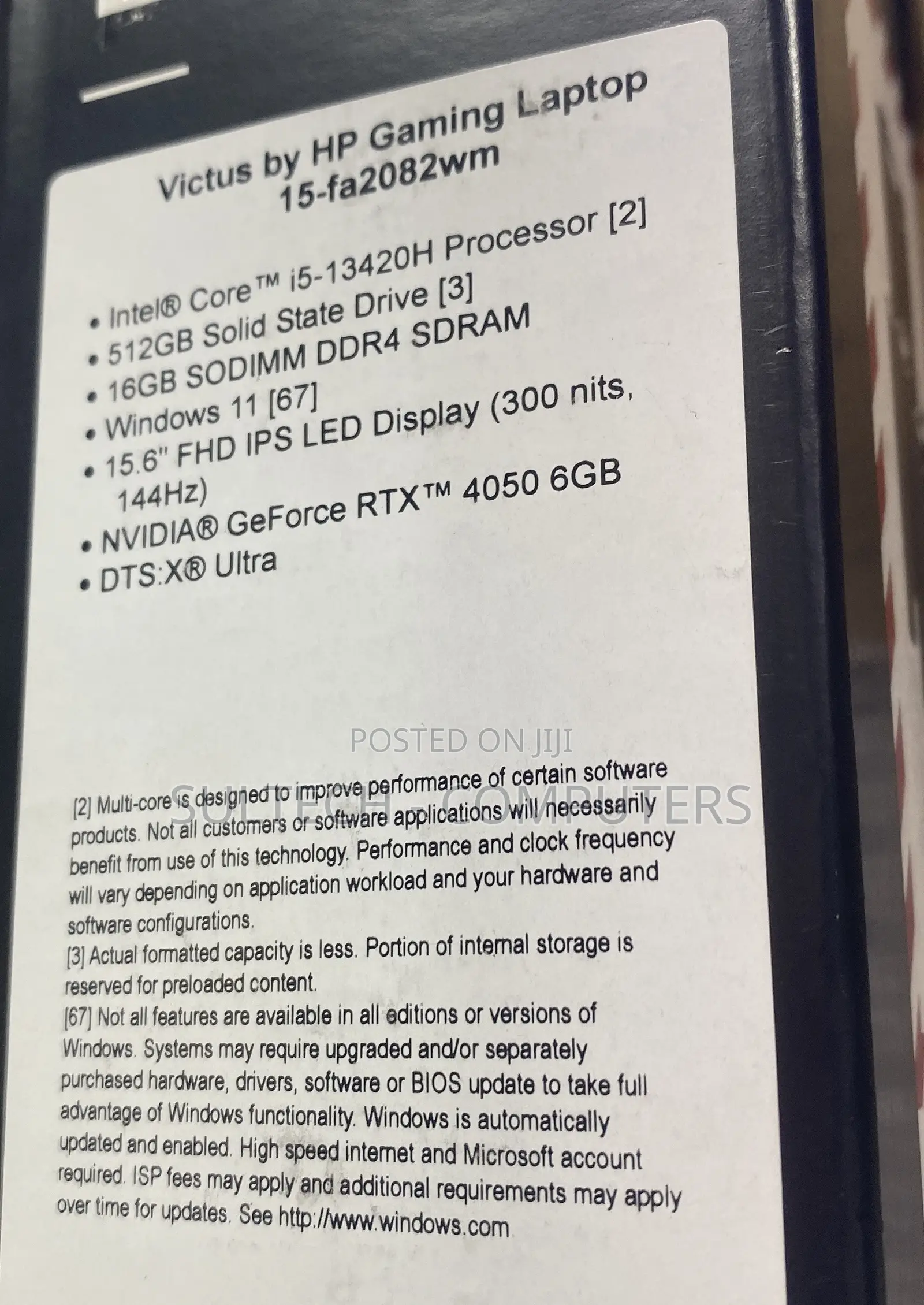 New Laptop HP Victus 15 16GB Intel Core i5 SSD 512GB