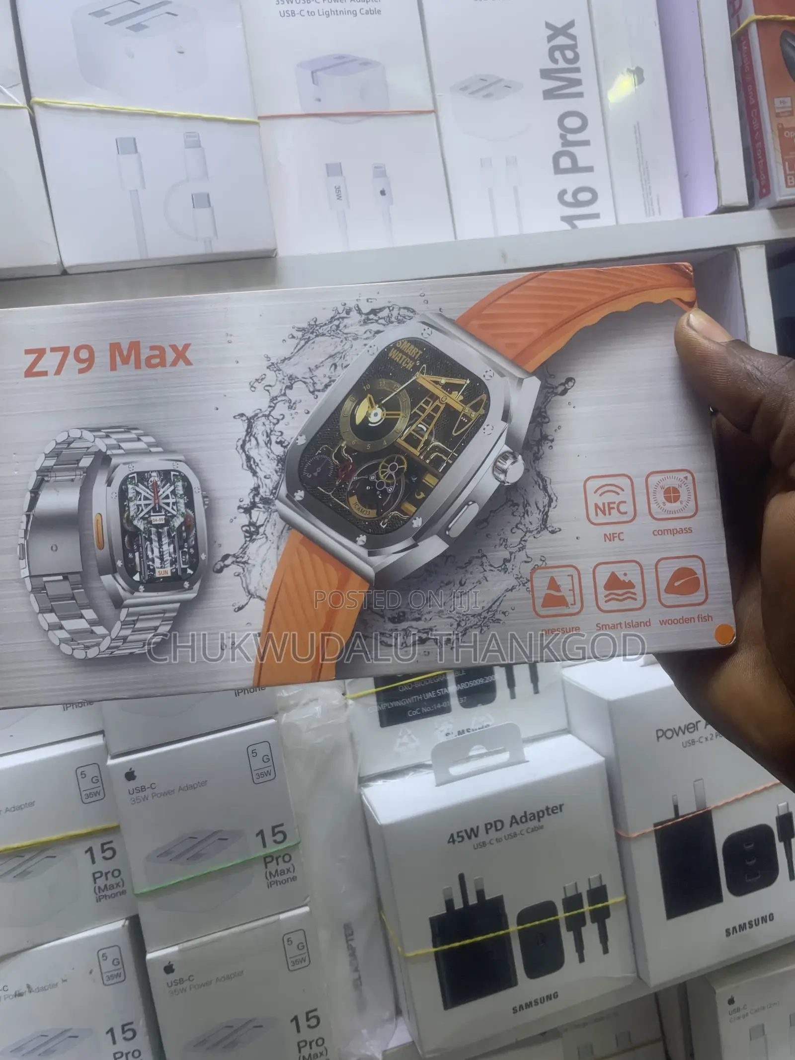 Z79 Max Smartwatch With 2.1" HD IPS Screen – NFC, GPS, BT Calls, Music