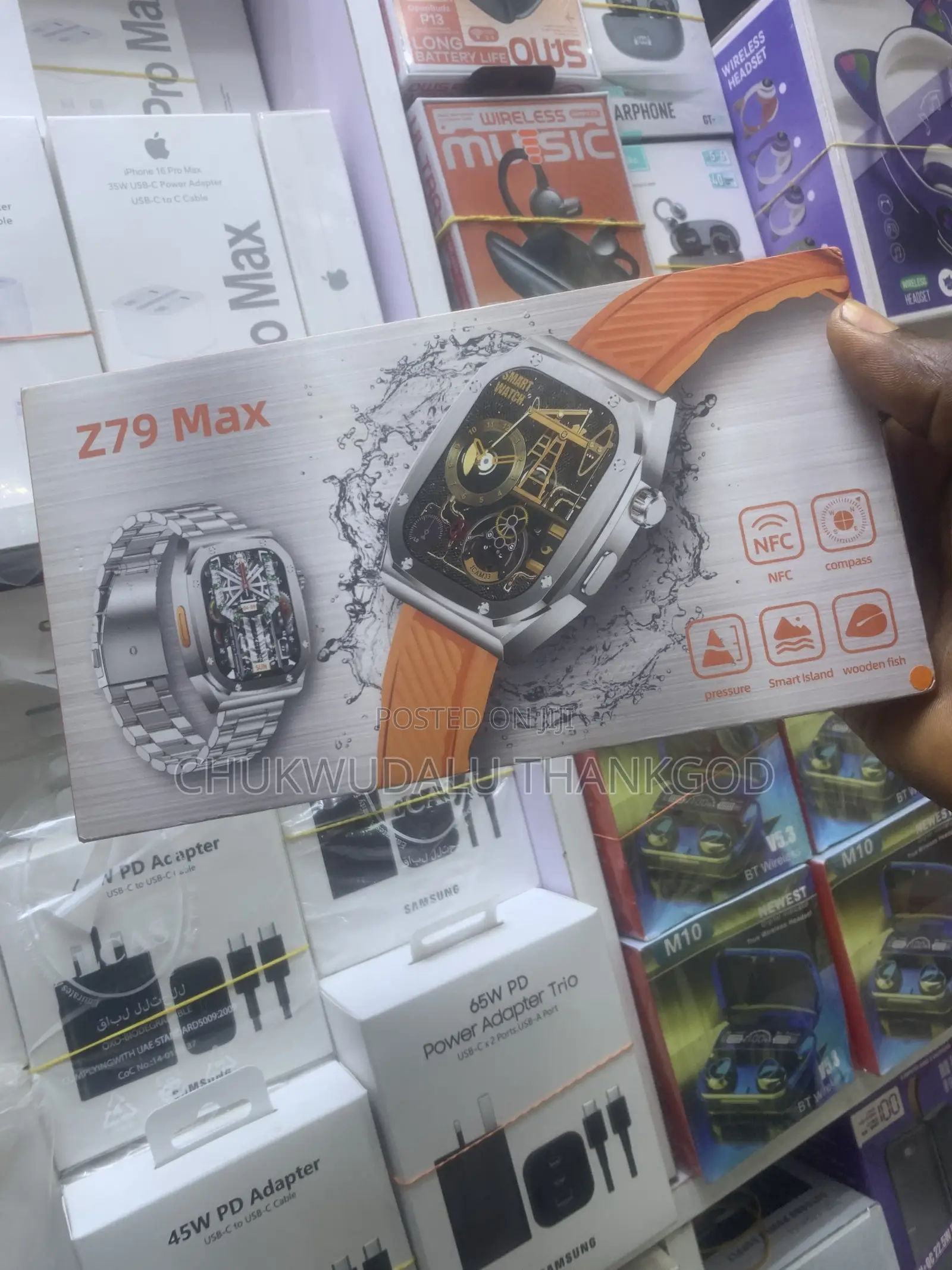 Z79 Max Smartwatch With 2.1" HD IPS Screen – NFC, GPS, BT Calls, Music