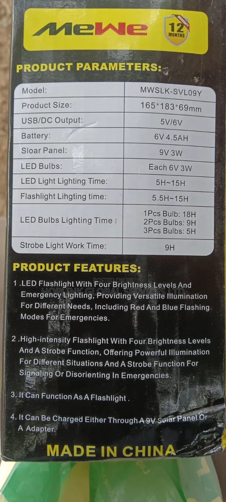 High Quality Solar Lighting System+LED Bulbs
