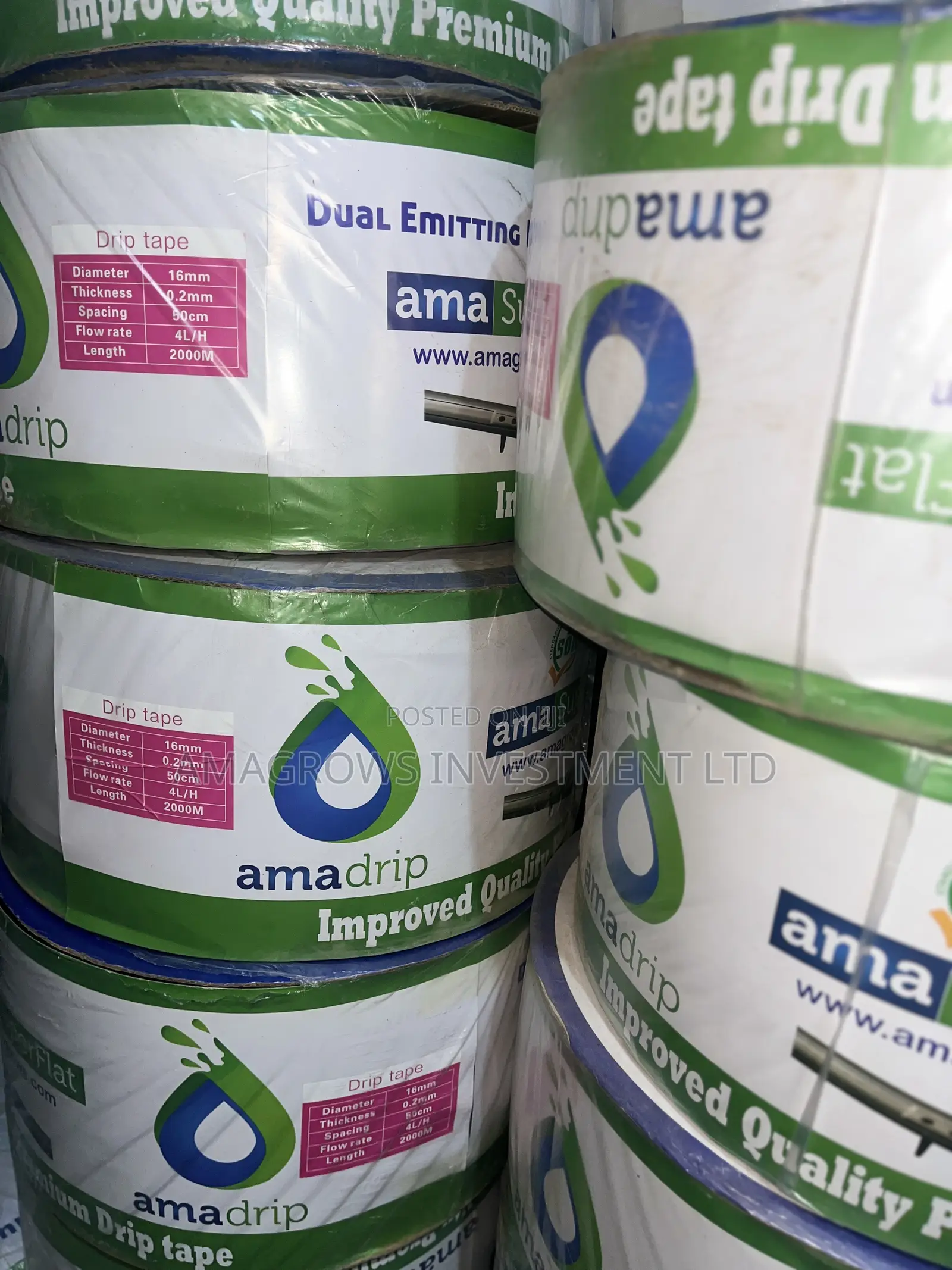 Amaflexi-Flat Drip Tape 0.2mm Thickness 50cm Spacing 2000m