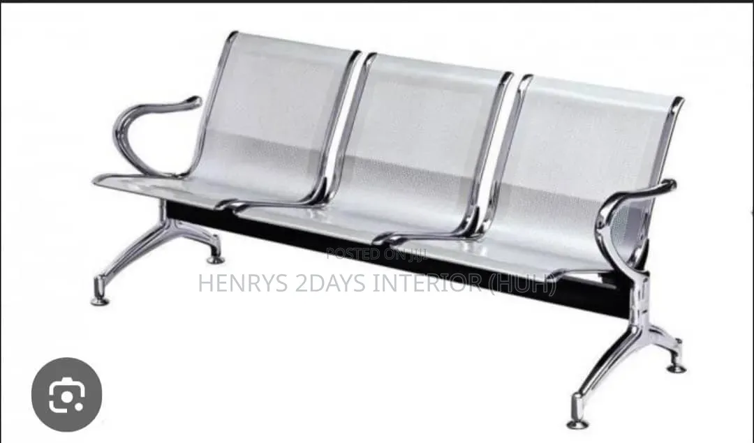 Airport Chairs 3 in One Black and Sliver