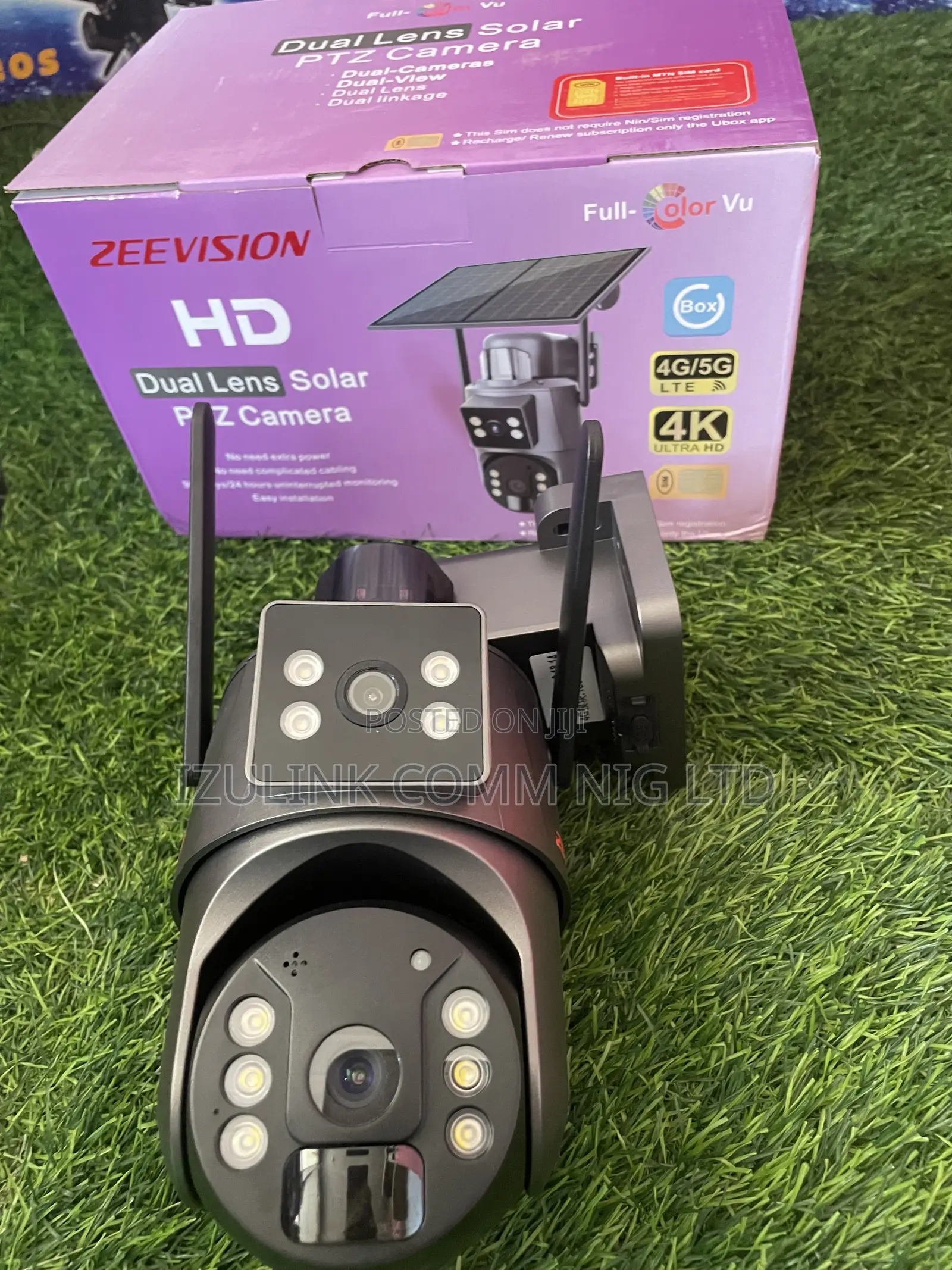 Dual Lens 4g Solar CCTV Camera With MTN SIM Card