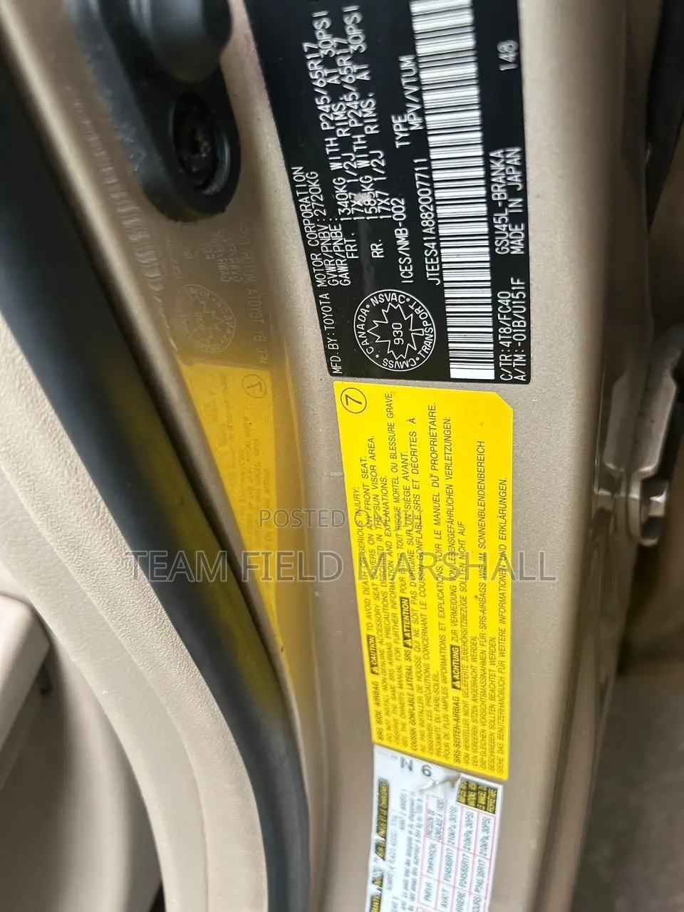Toyota Highlander 4x4 2008 Gold