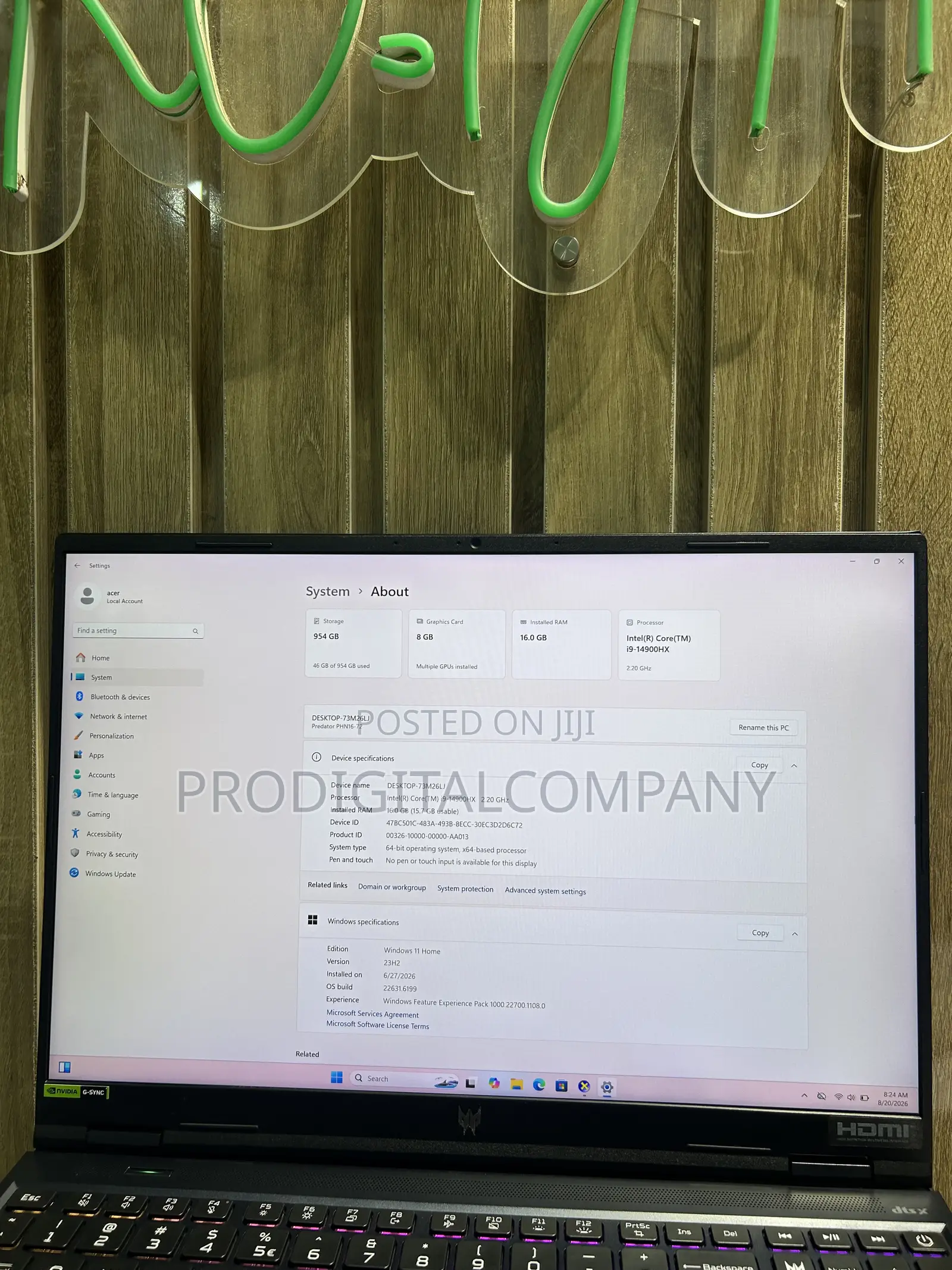 Laptop Acer Predator Helios Neo 16 16GB Intel Core i9 SSD 1T