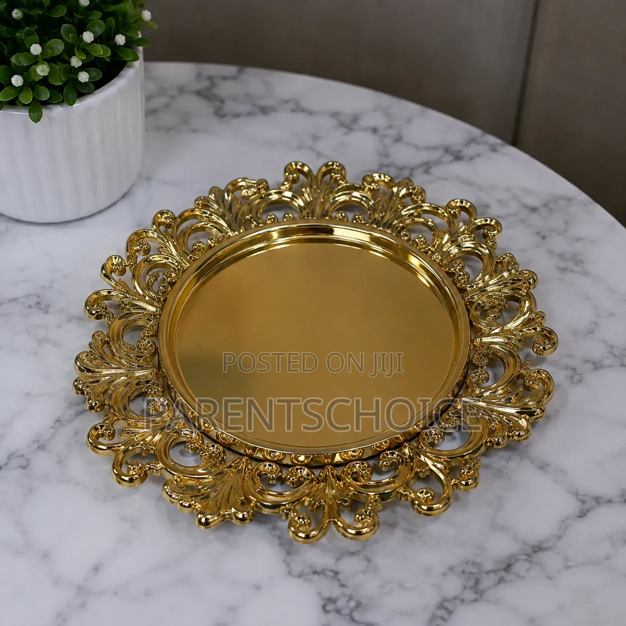 Gold Charger Plates B Design - 50pcs