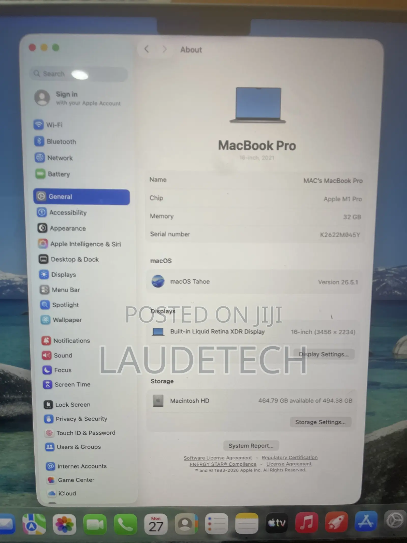Laptop Apple MacBook Pro 2021 M1 32GB Apple M1 SSD 512GB