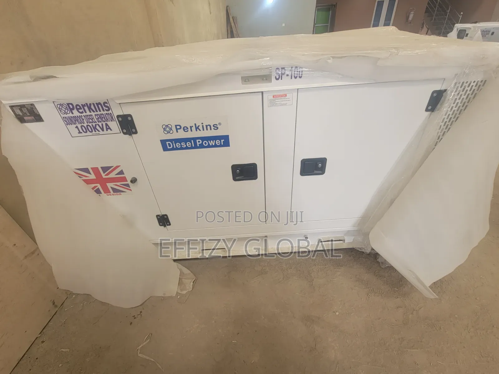 Heavy-Duty Perkins 100kva Soundproof Diesel Generator 100% Copper