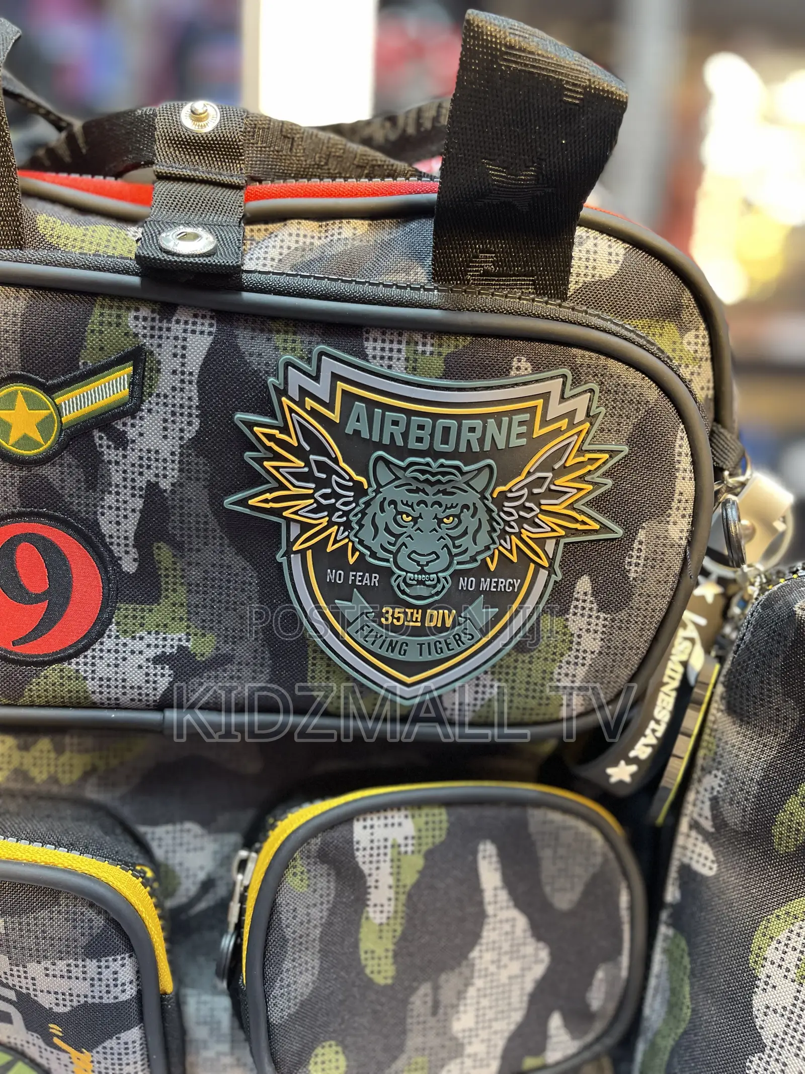 Boys 3-in-1 "Airborne Military Camo" Rolling School Bag Set