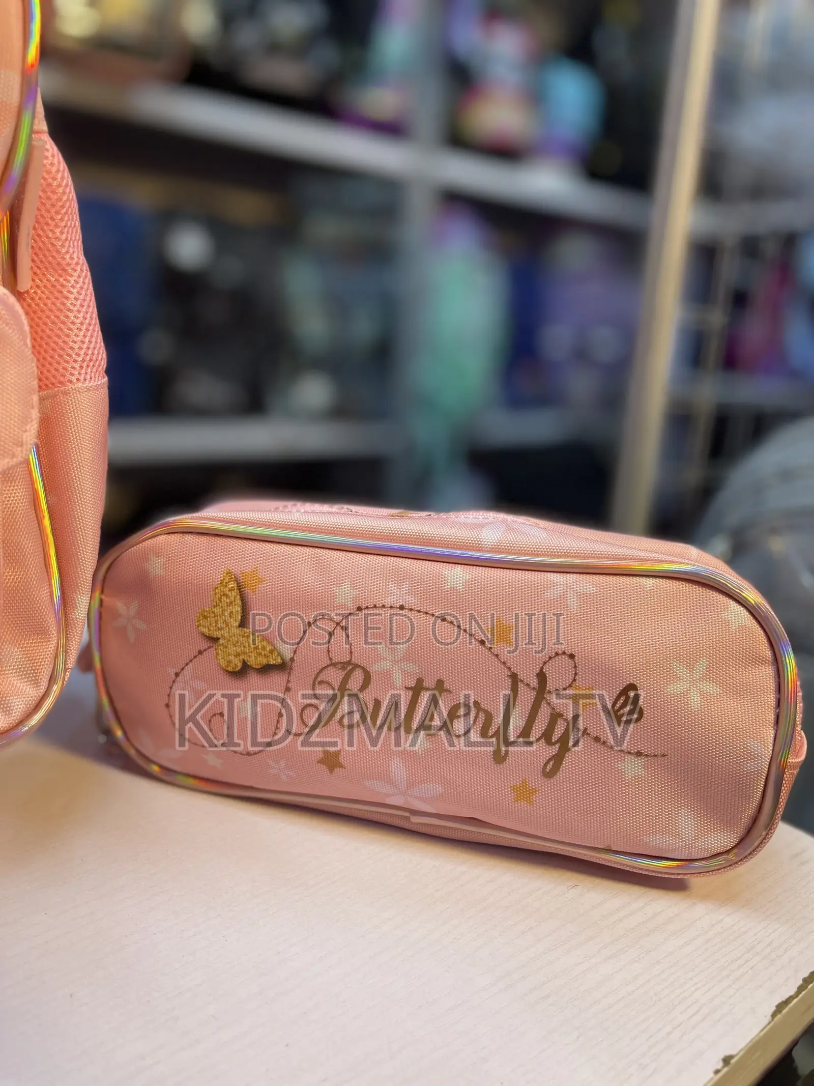 Gorgeous 3-in-1 Butterfly Pink Trolley School Bag Set (