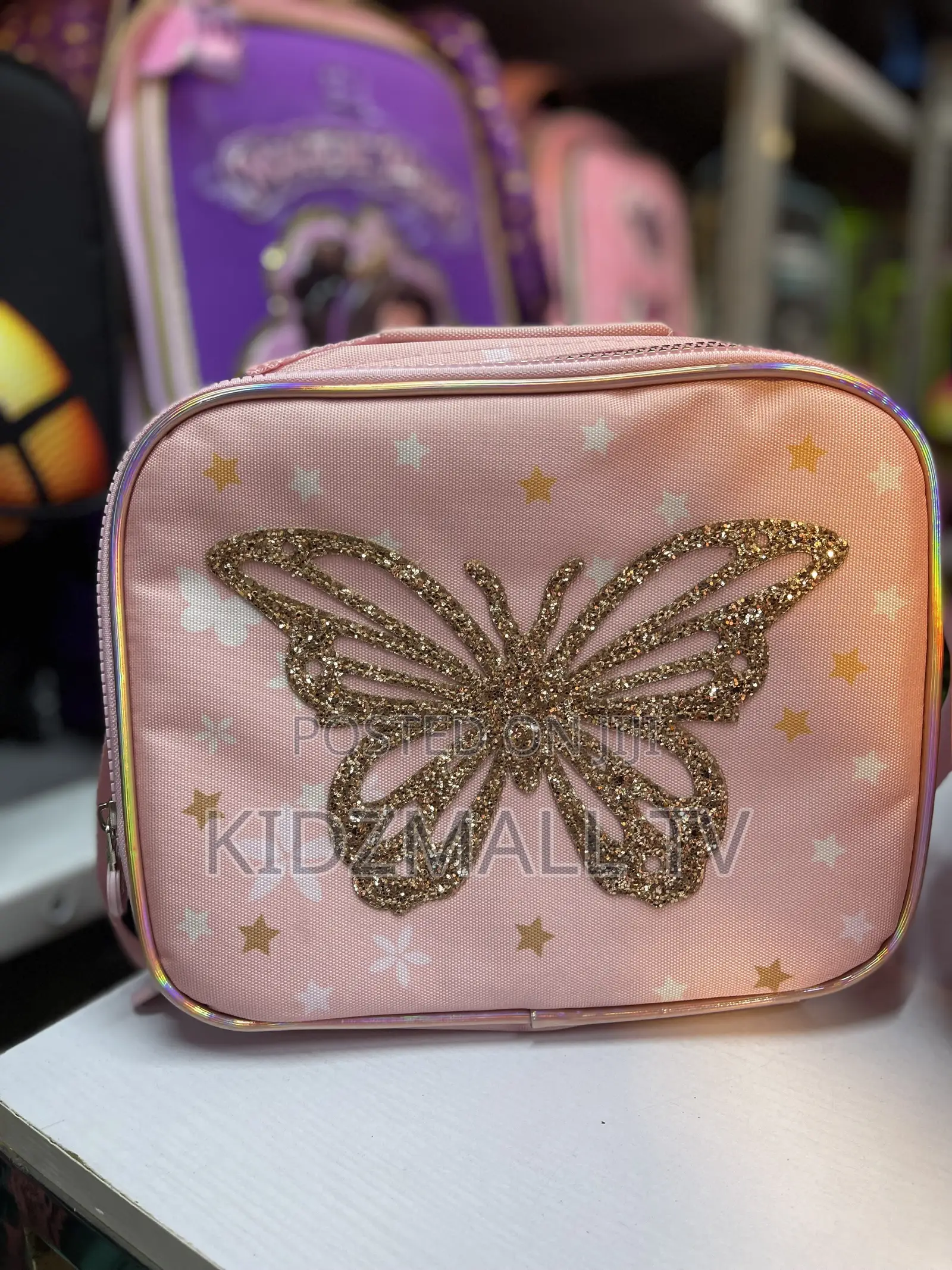 Gorgeous 3-in-1 Butterfly Pink Trolley School Bag Set (