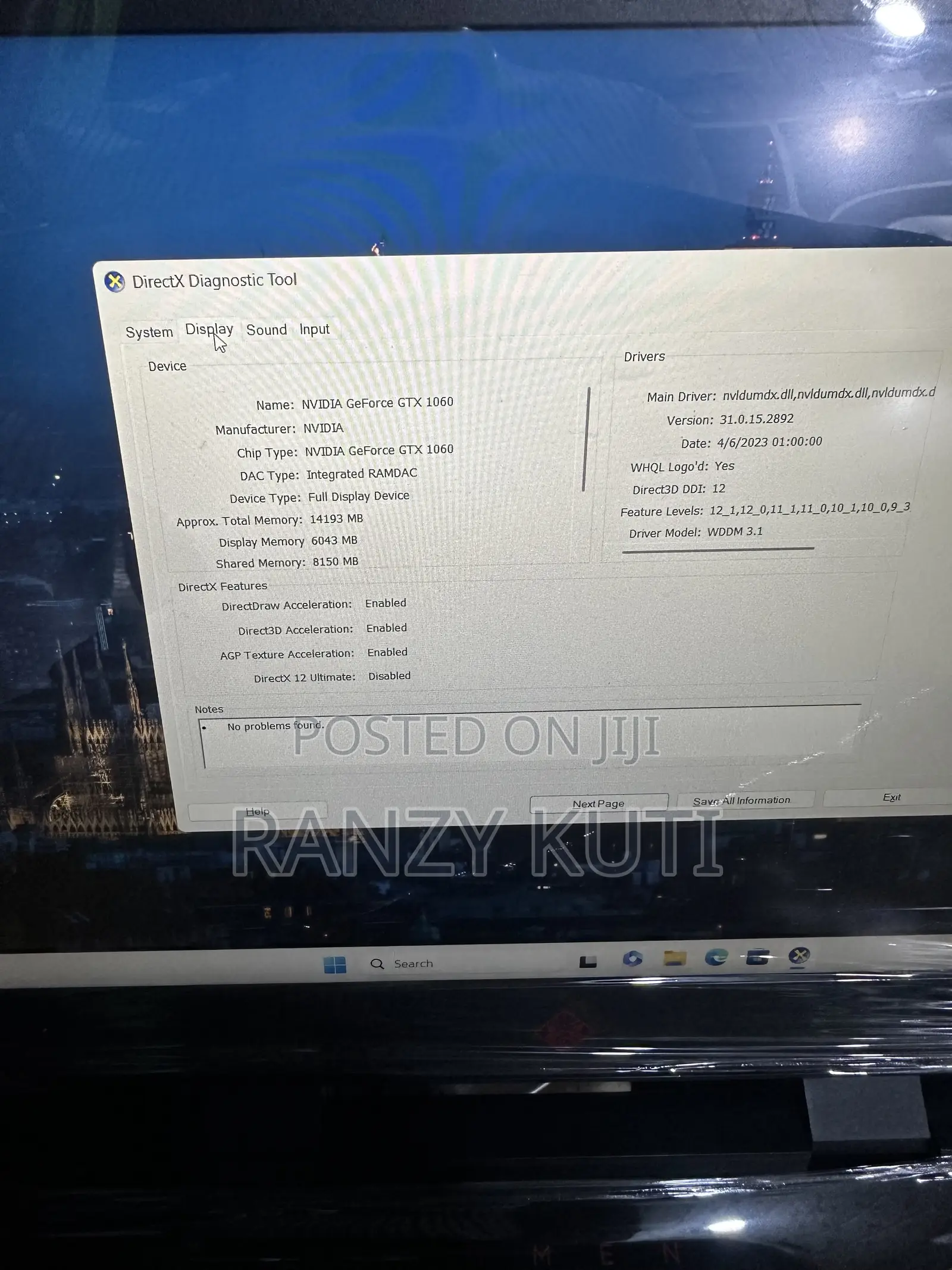 Laptop HP Omen 15 8GB Intel Core i5 SSD 512GB