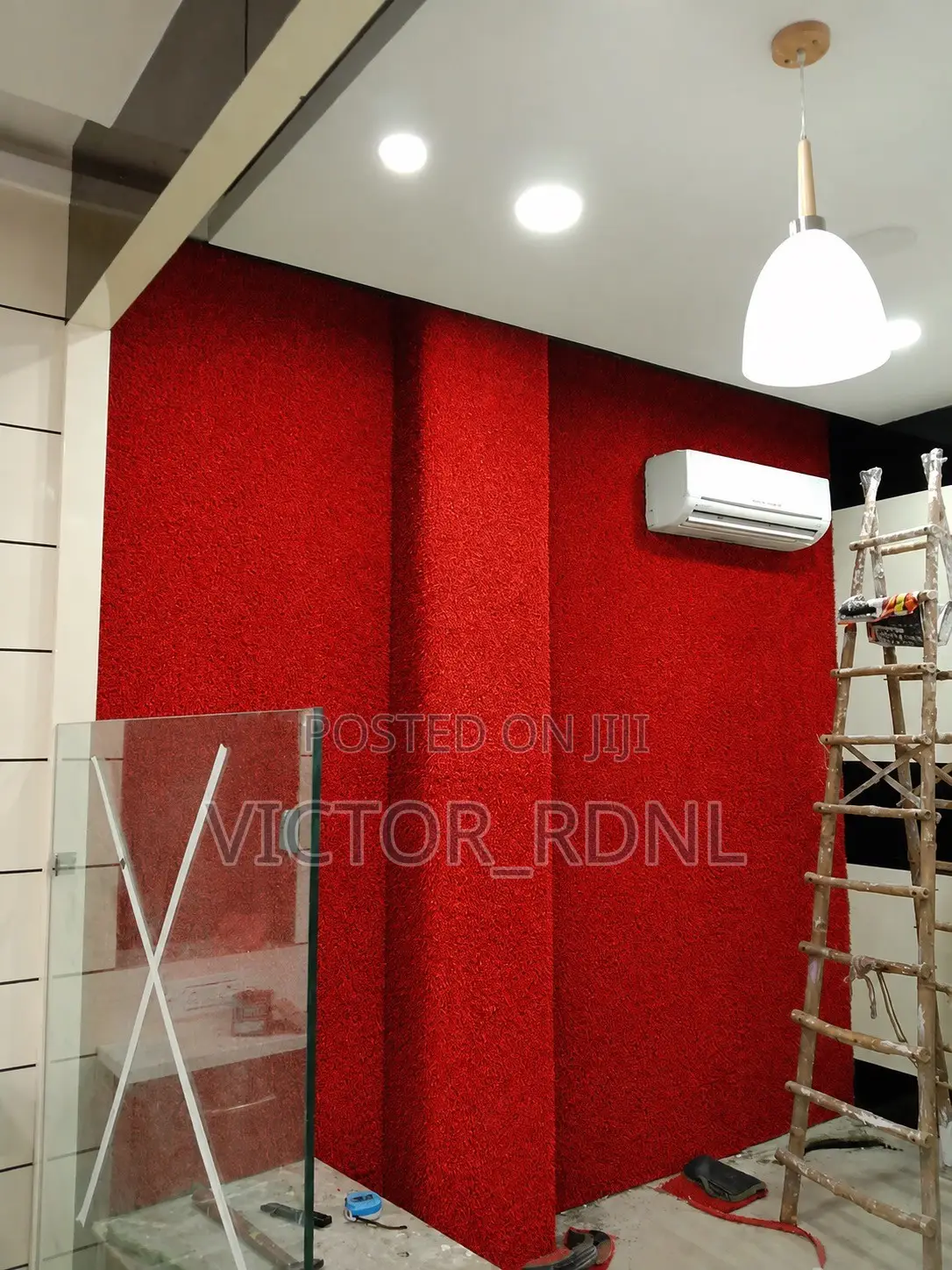 RED Artificial Carpet Grass