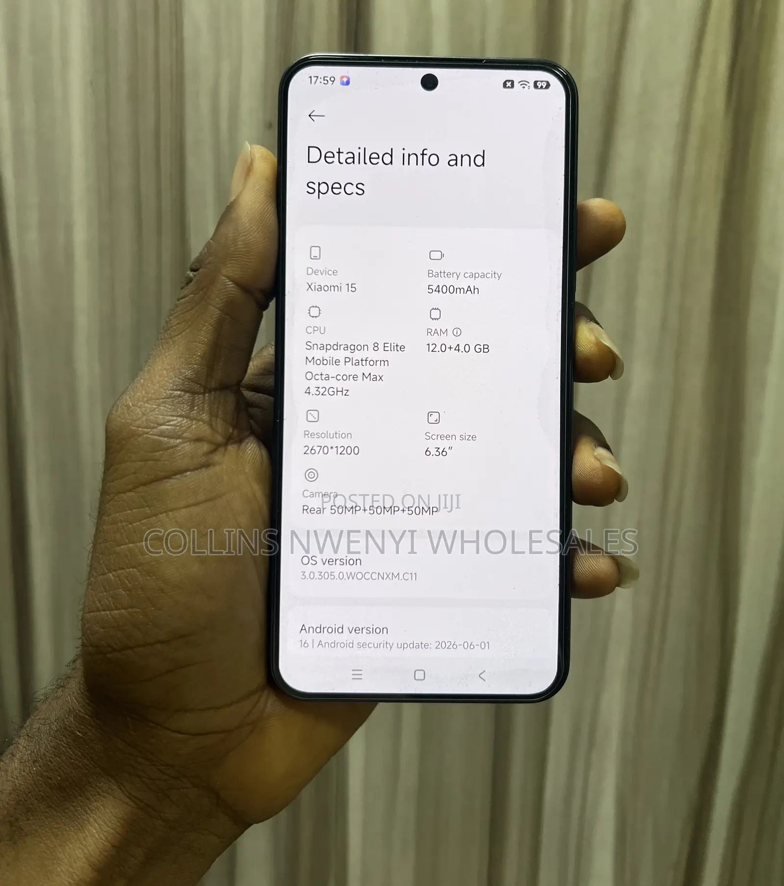 Xiaomi 15 256 GB Black