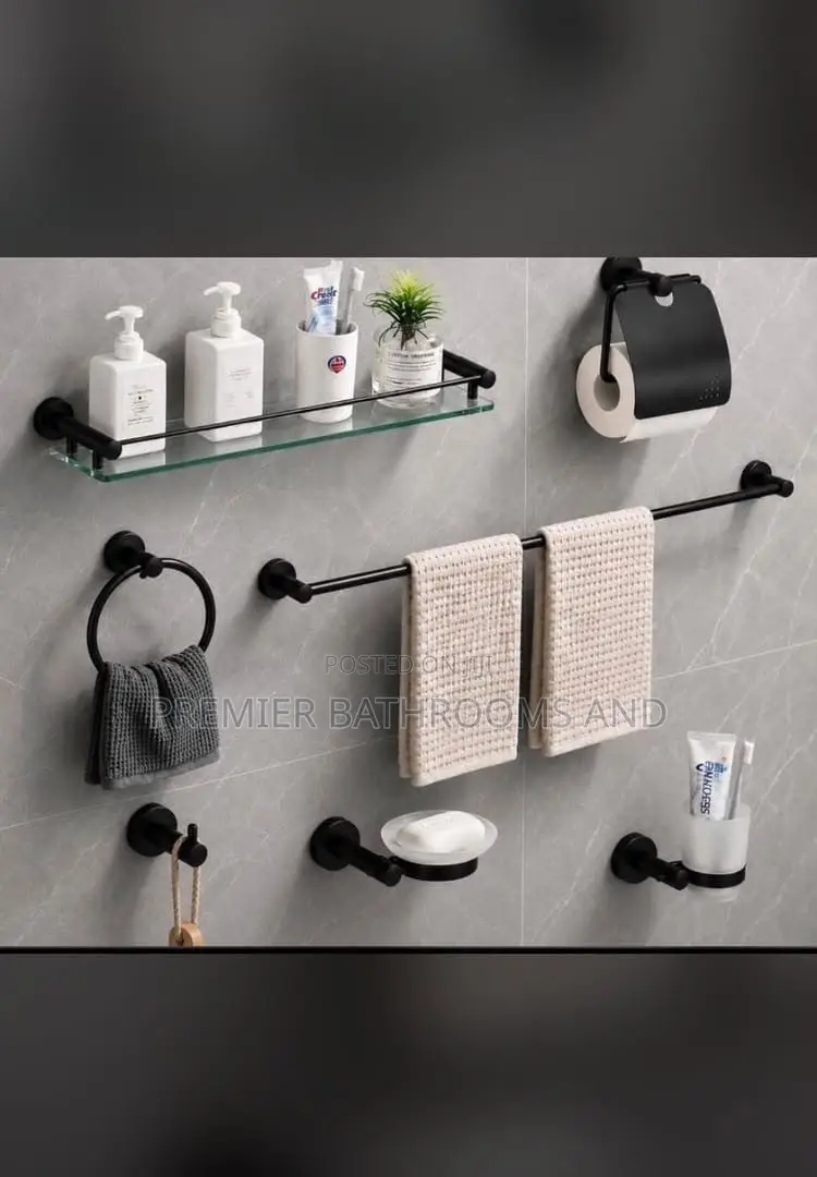 Complete Set of Bathroom Rails,tissue Paper,and Shelves